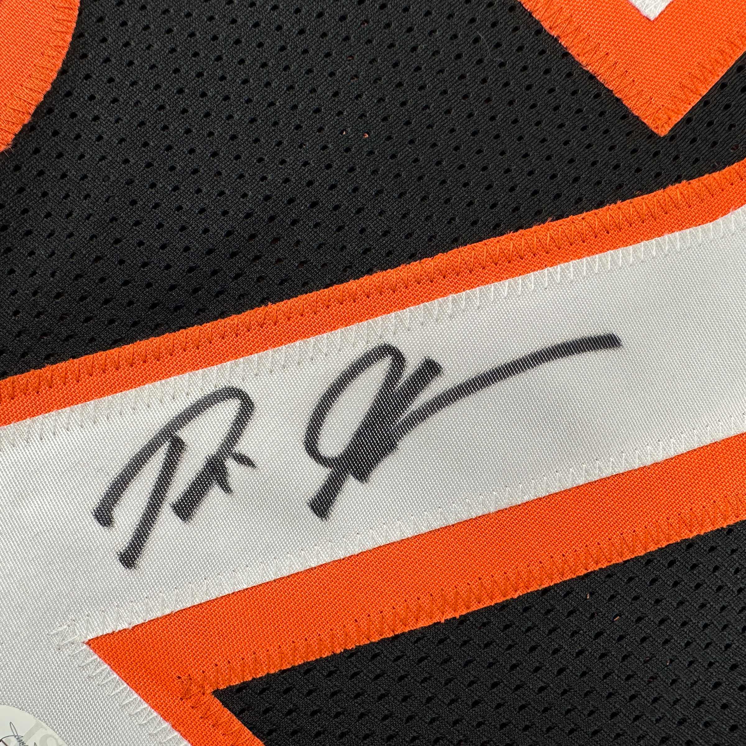 Autographed/Signed Rudi Johnson Cincinnati Black Football Jersey JSA COA - Image 3