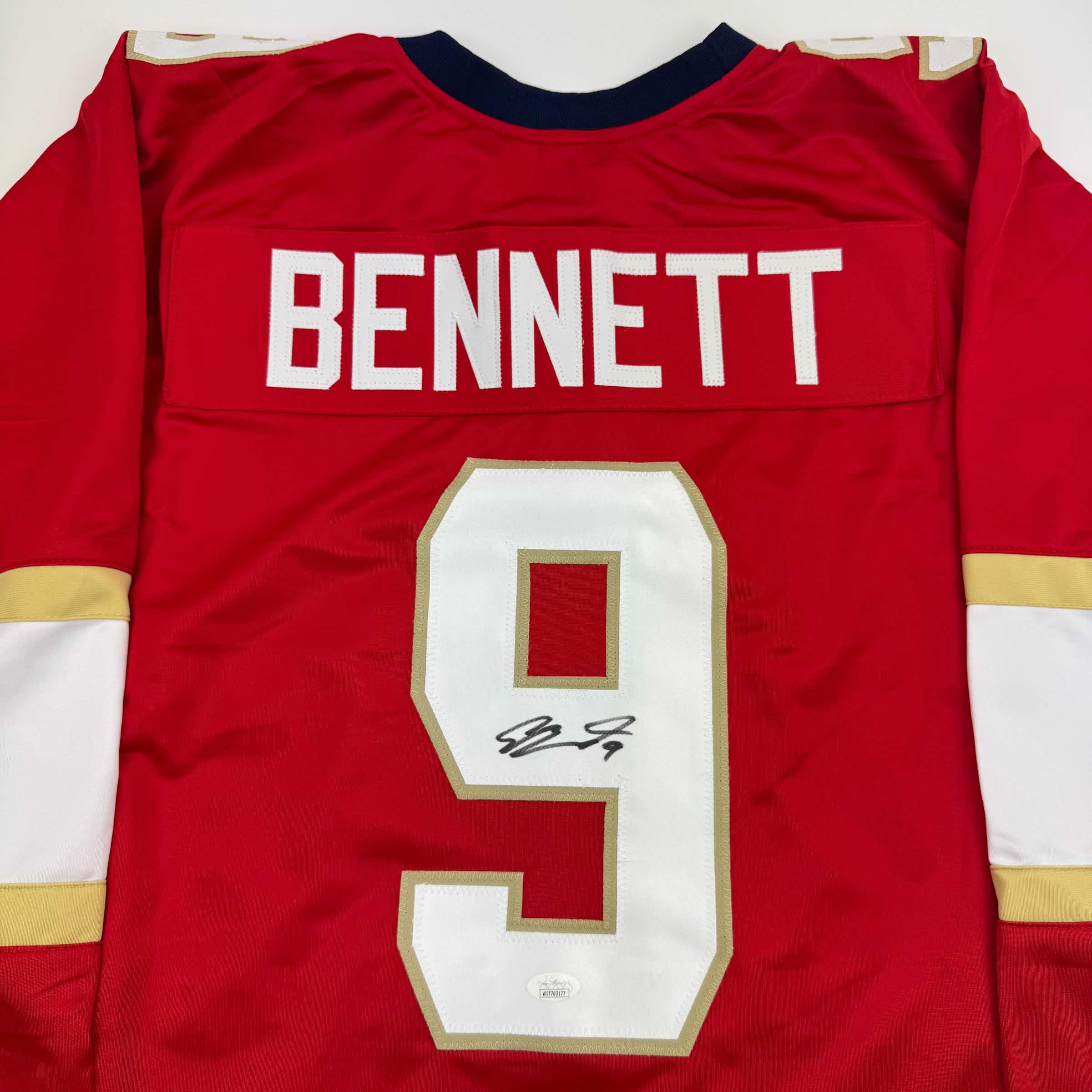 Autographed/Signed Sam Bennett Florida Red Hockey Jersey JSA COA - Image 2
