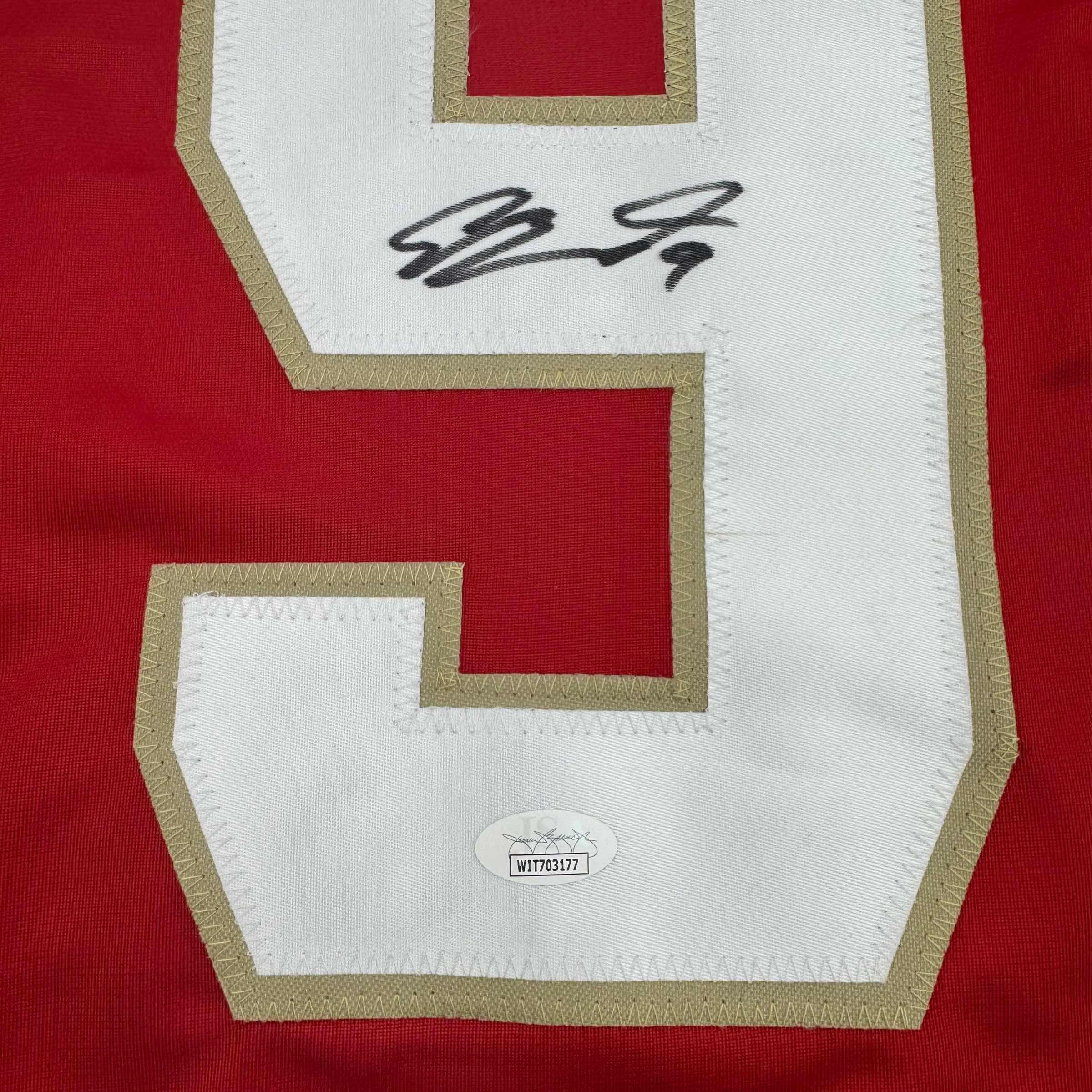 Autographed/Signed Sam Bennett Florida Red Hockey Jersey JSA COA - Image 3
