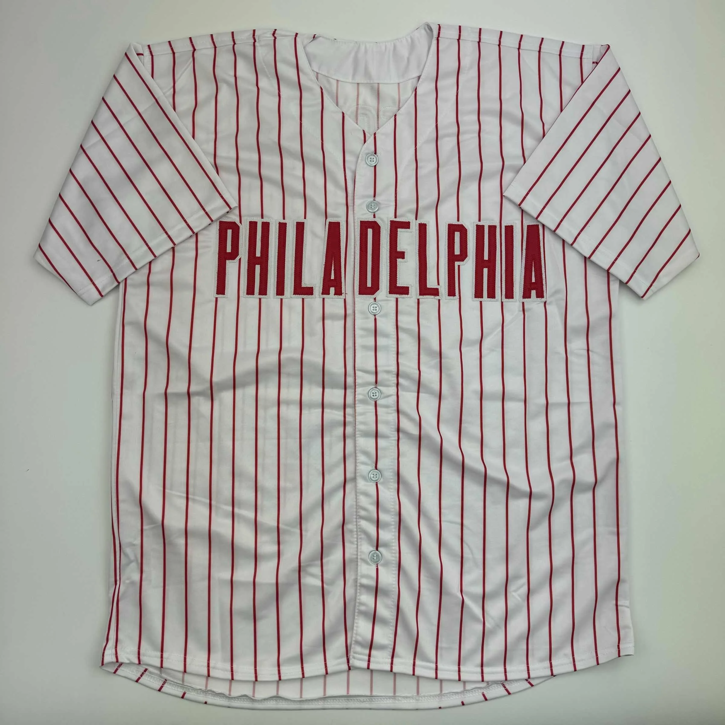 Autographed/Signed Shane Victorino Philadelphia Pinstripe Baseball Jersey PSA COA - Image 4