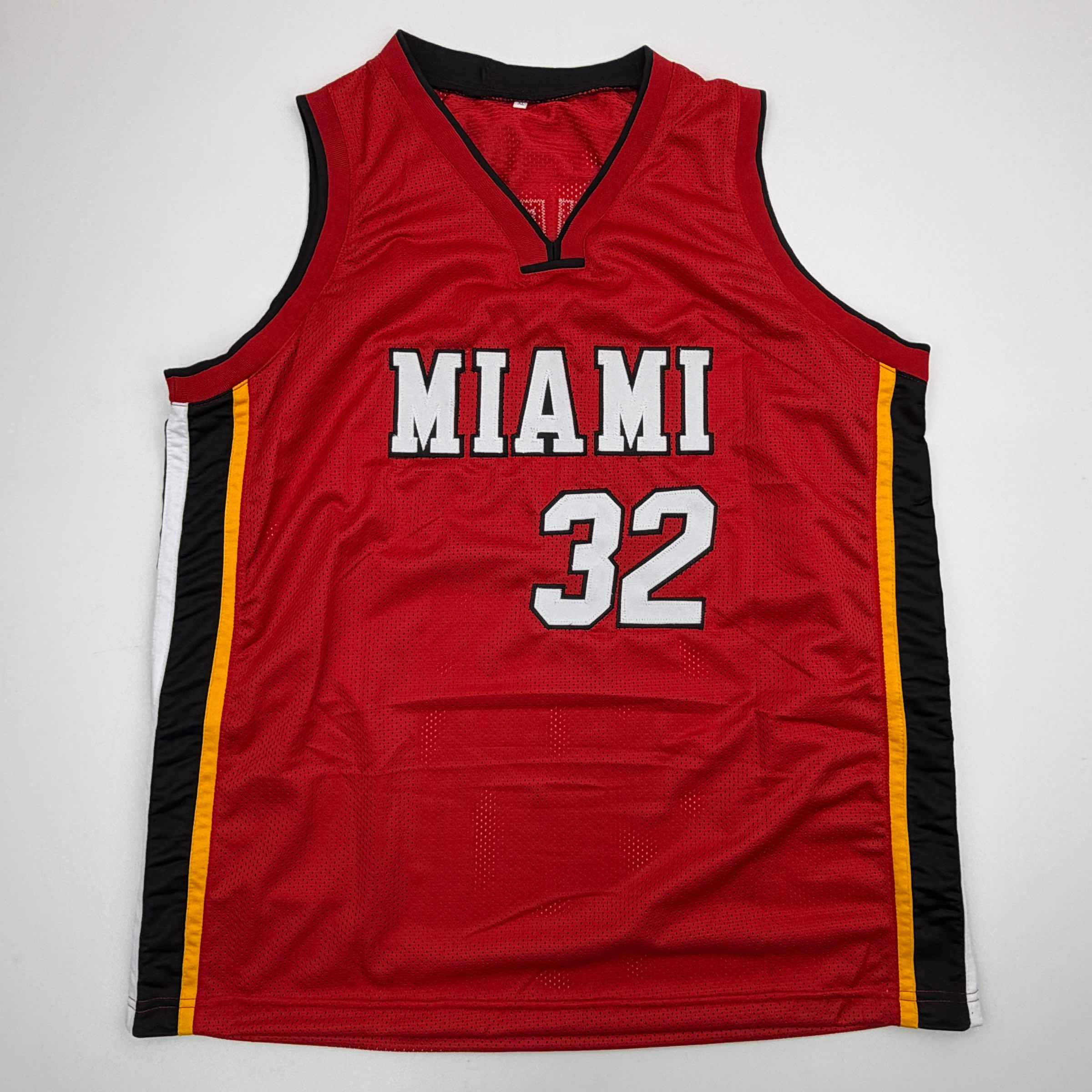 Autographed/Signed Shaquille Shaq O'Neal Miami Red Basketball Jersey PSA/DNA COA - Image 4