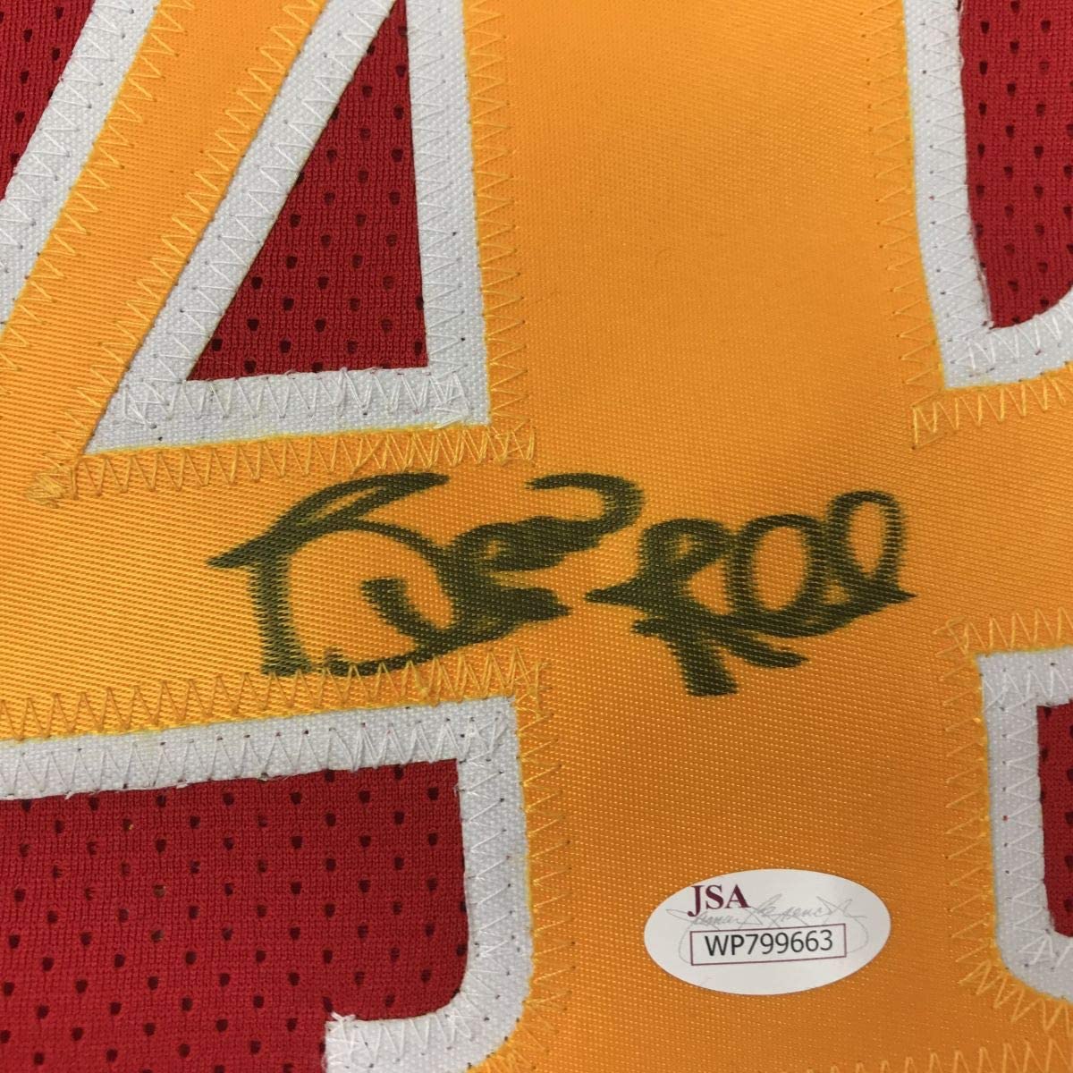 Autographed/Signed Spud Webb Atlanta Red Basketball Jersey JSA COA - Image 3