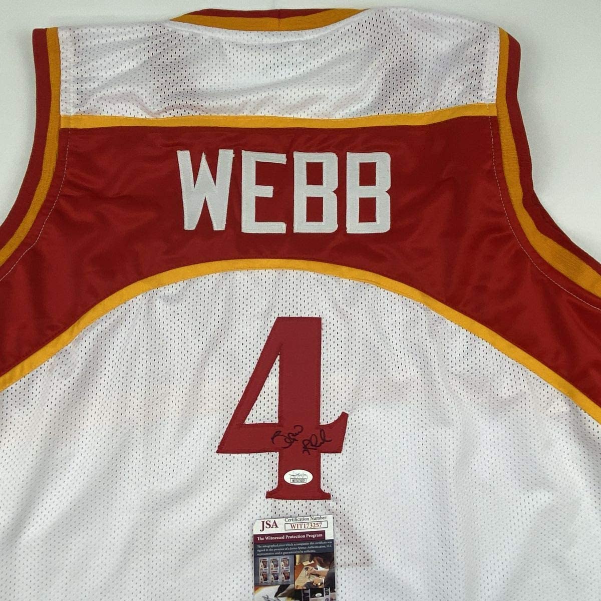 Autographed/Signed Spud Webb Atlanta White Basketball Jersey JSA COA - Image 2