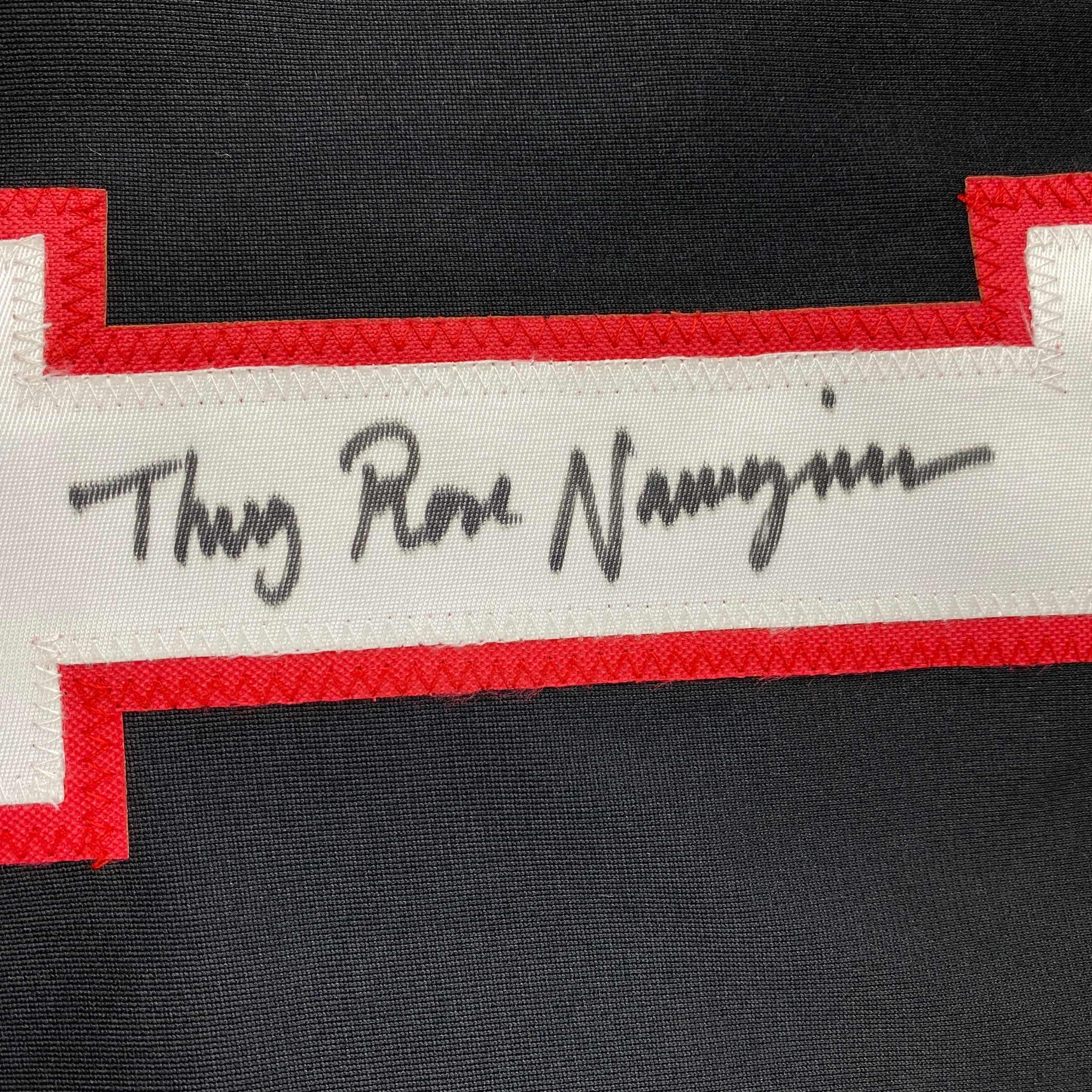 Autographed/Signed Thug Rose Namajunas UFC MMA Black Ultimate Fighting Jersey Shirt PSA/DNA COA - Image 3
