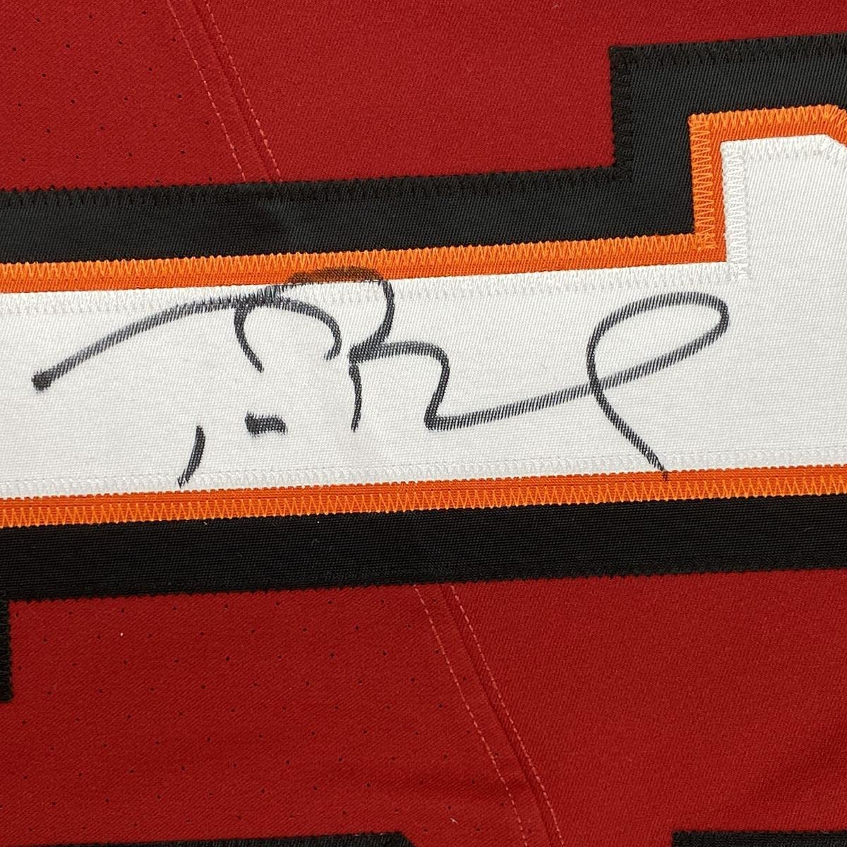 Autographed/Signed Tom Brady Tampa Bay Buccaneers Red Authentic Nike Elite Football Jersey Fanatics COA - Image 3