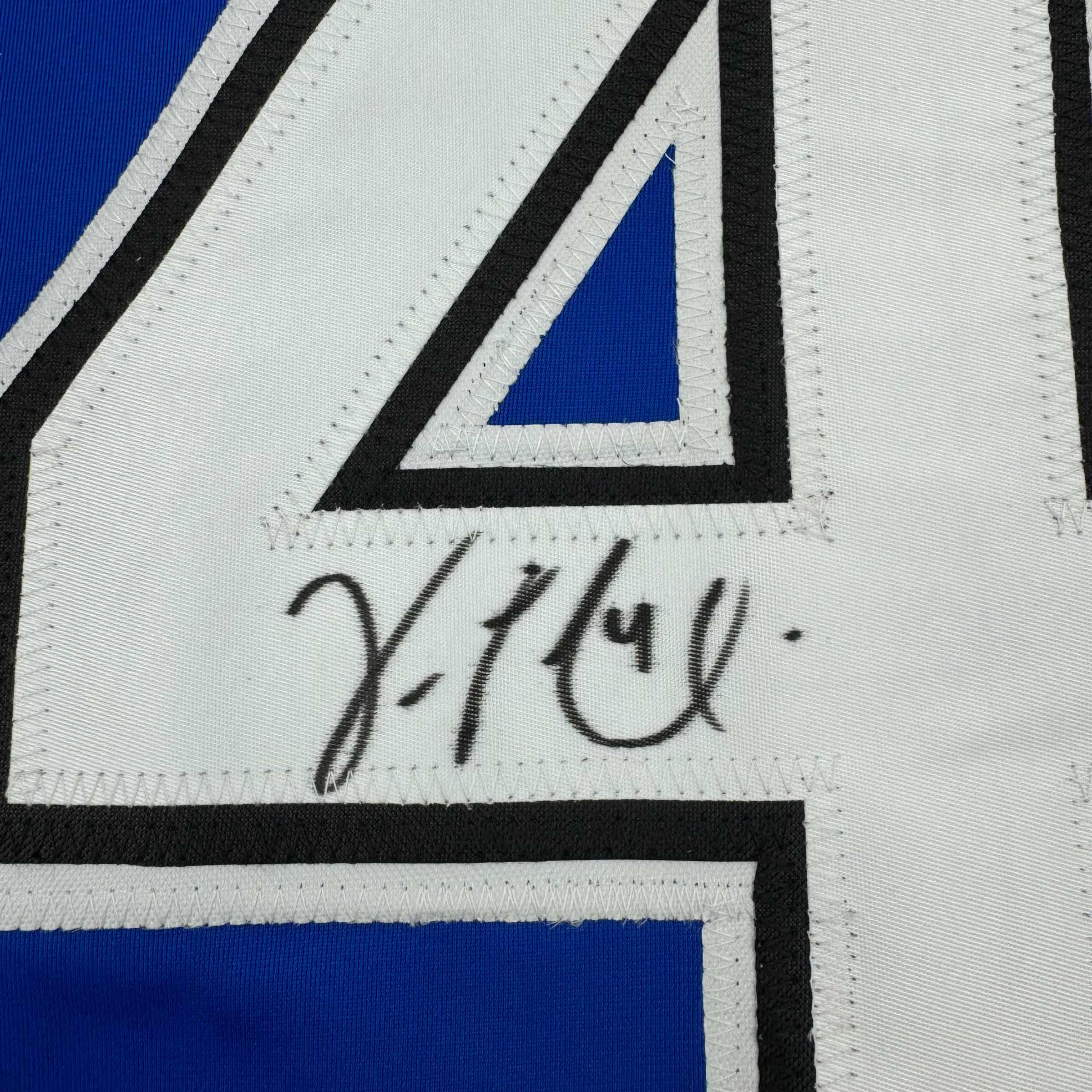 Autographed/Signed Vincent Lecavalier Tampa Bay Blue Hockey Jersey JSA COA - Image 3