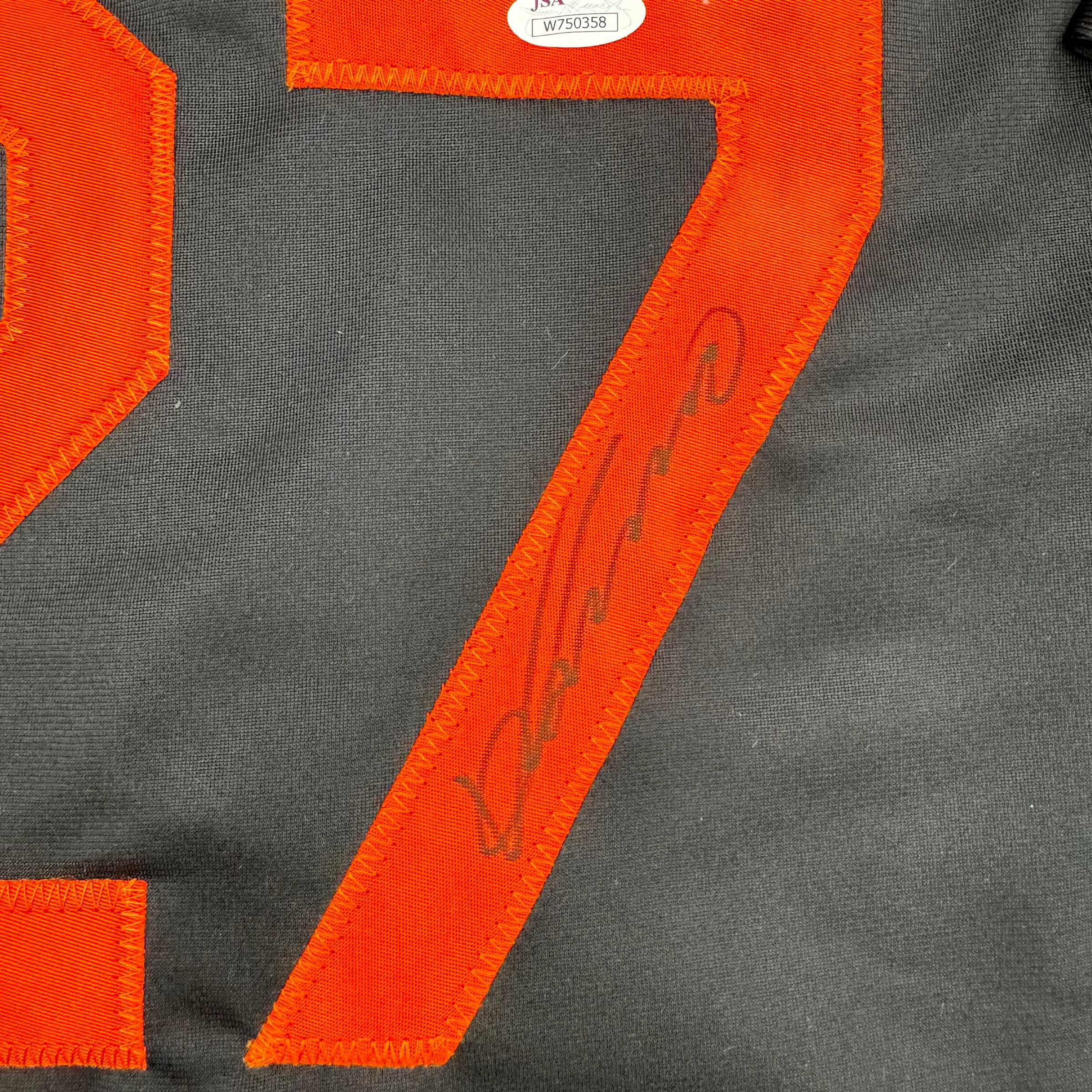Autographed/Signed Vladimir Guerrero Baltimore Black Baseball Jersey JSA COA - Image 3