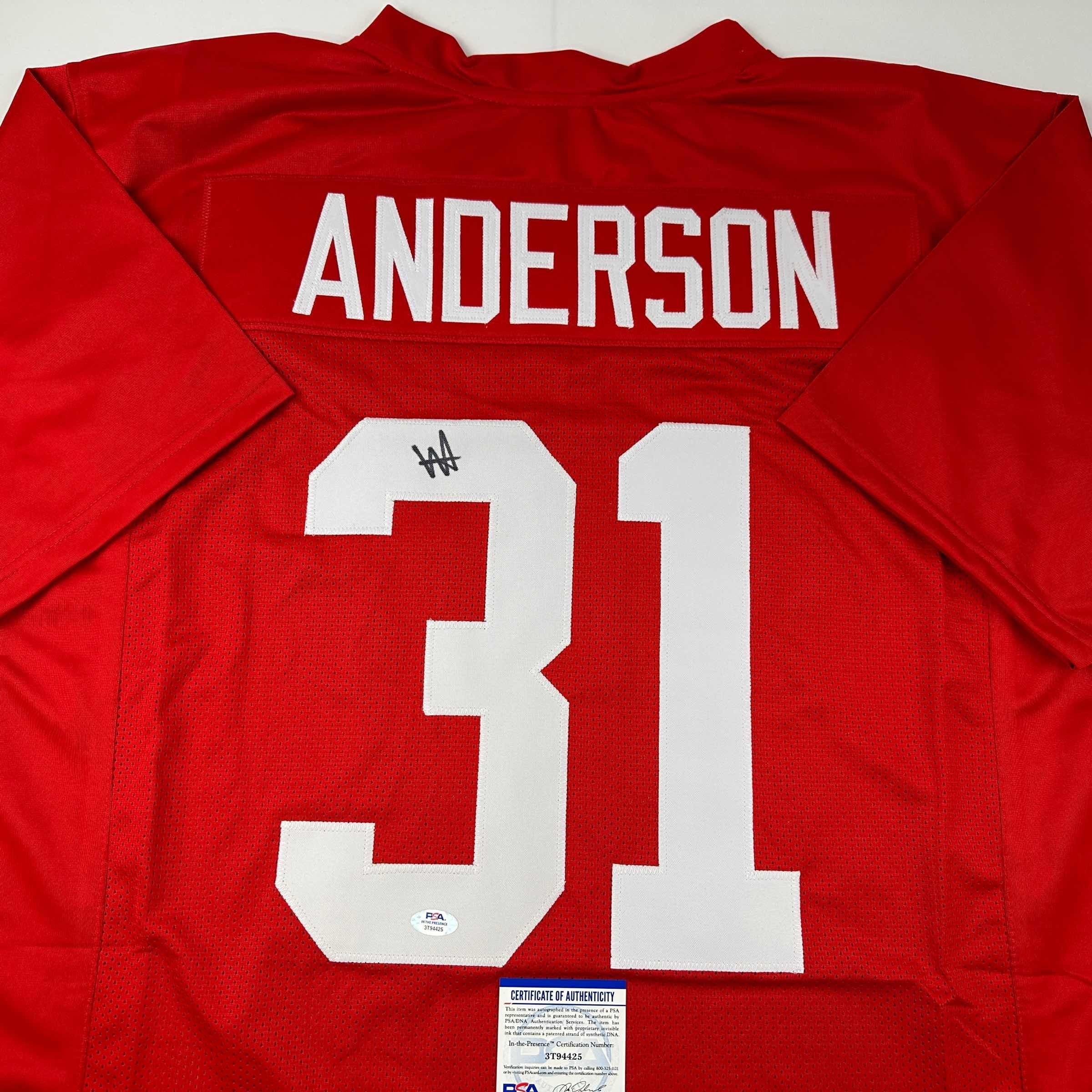 Autographed/Signed Will Anderson Alabama Red College Football Jersey PSA/DNA COA - Image 2