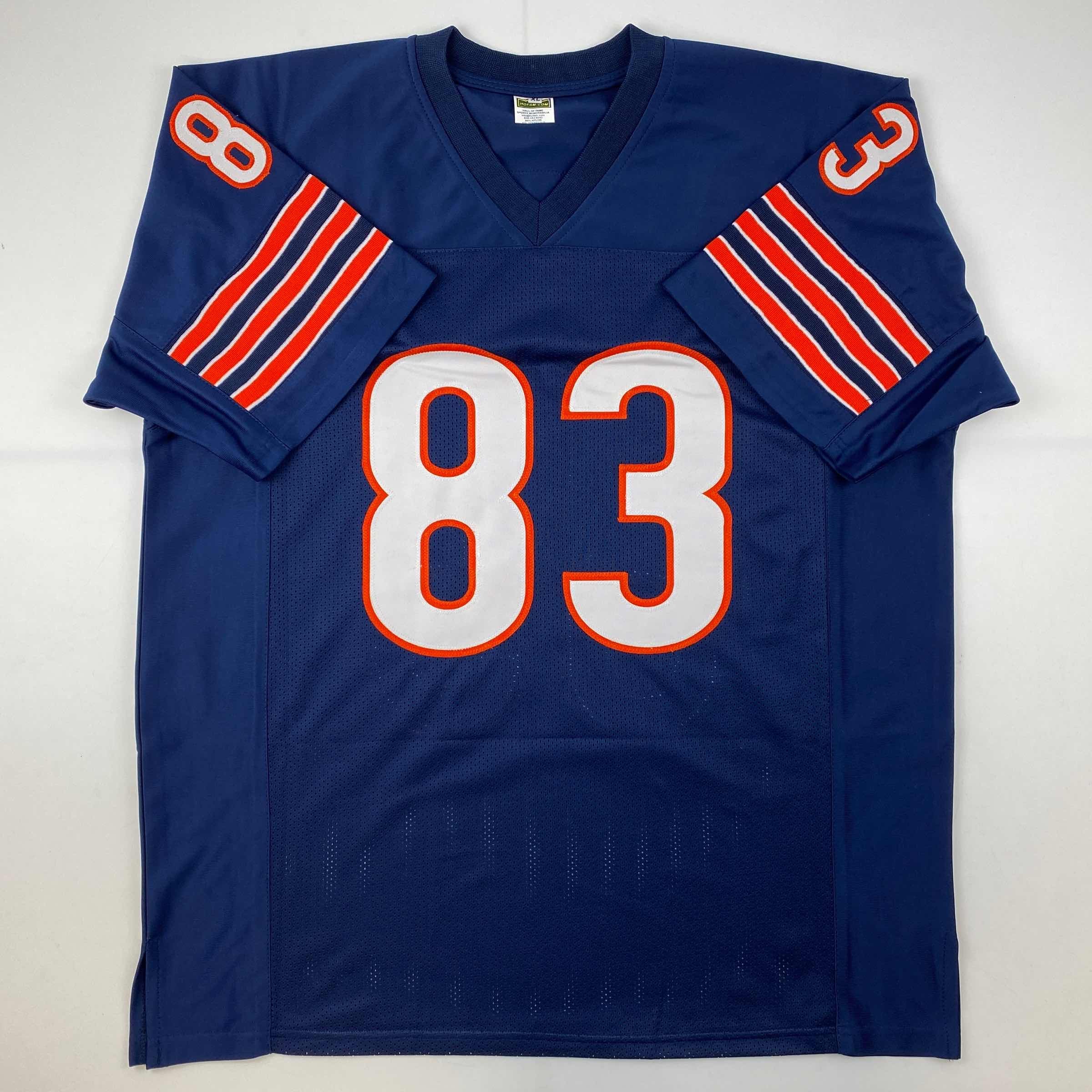 Autographed/Signed Willie Gault Chicago Blue Football Jersey JSA COA - Image 4