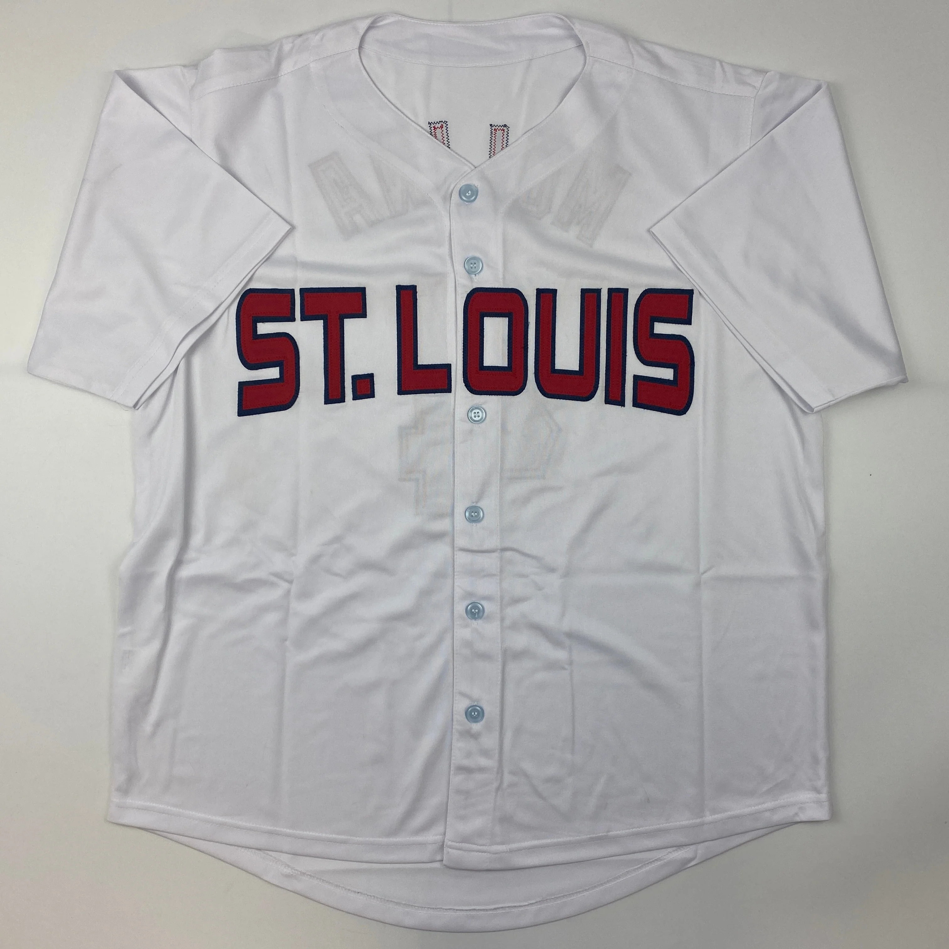 Autographed/Signed Yadier Molina St. Louis White Baseball Jersey Beckett BAS COA - Image 4