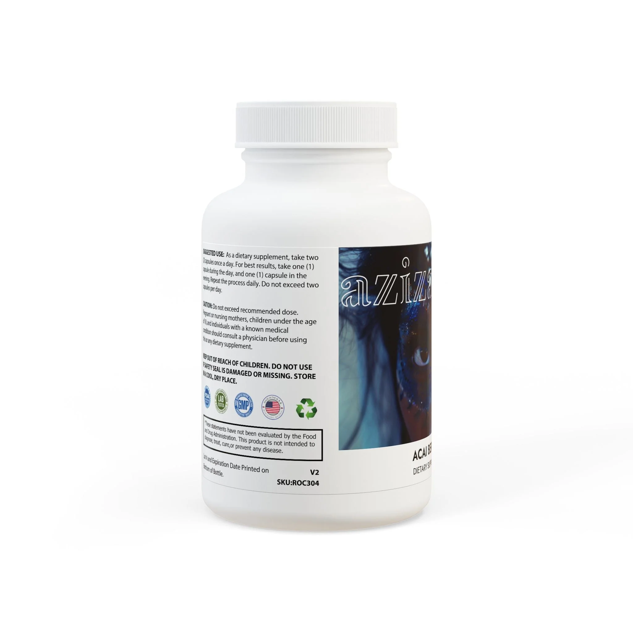 Aziza & Fae Acai Berry Complex Supplement (60 Capsules) - Image 2
