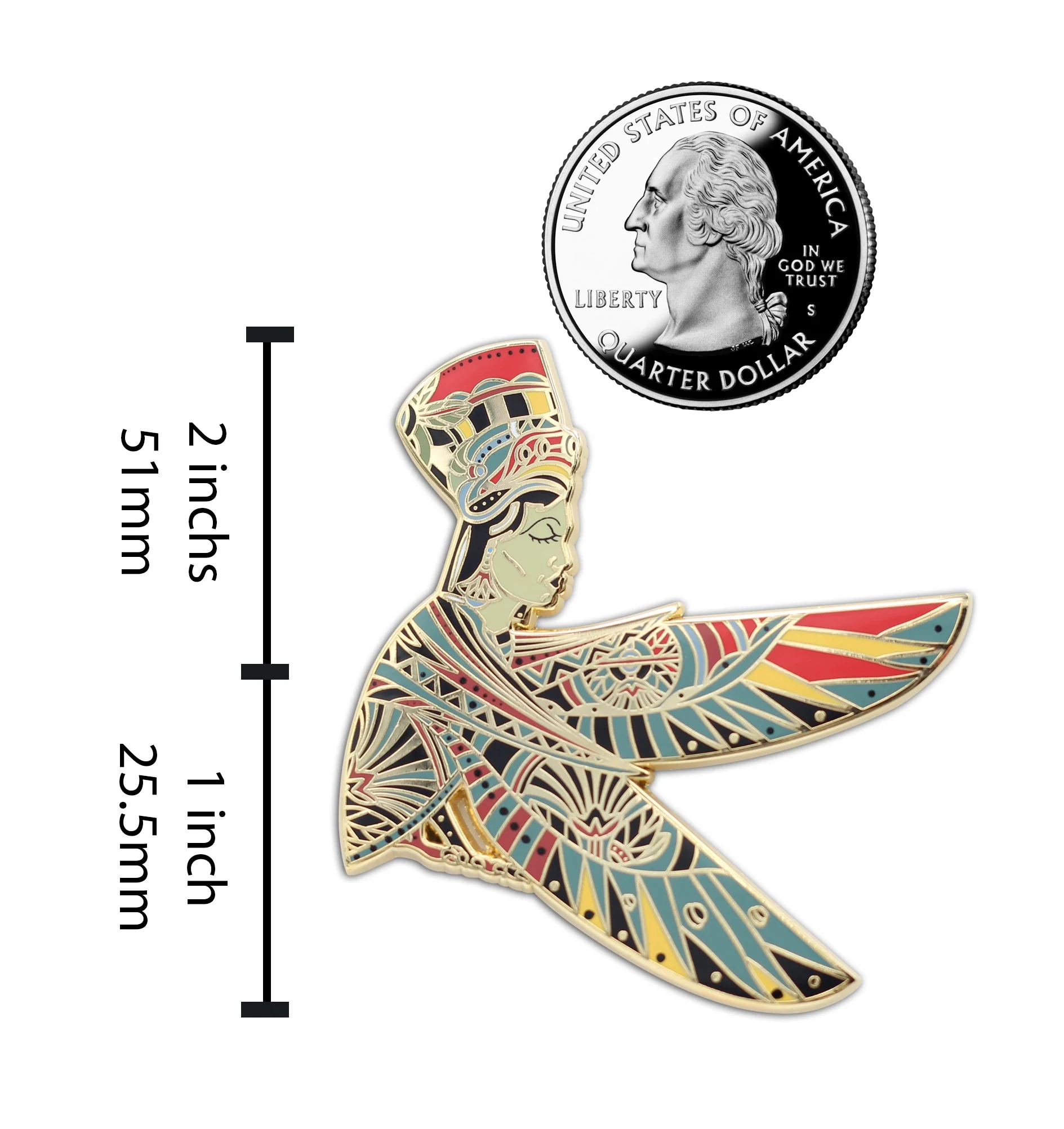 BA Bird Ancient Egyptian Enamel Pin - Symbolic Egyptology Lapel Pin - Image 2