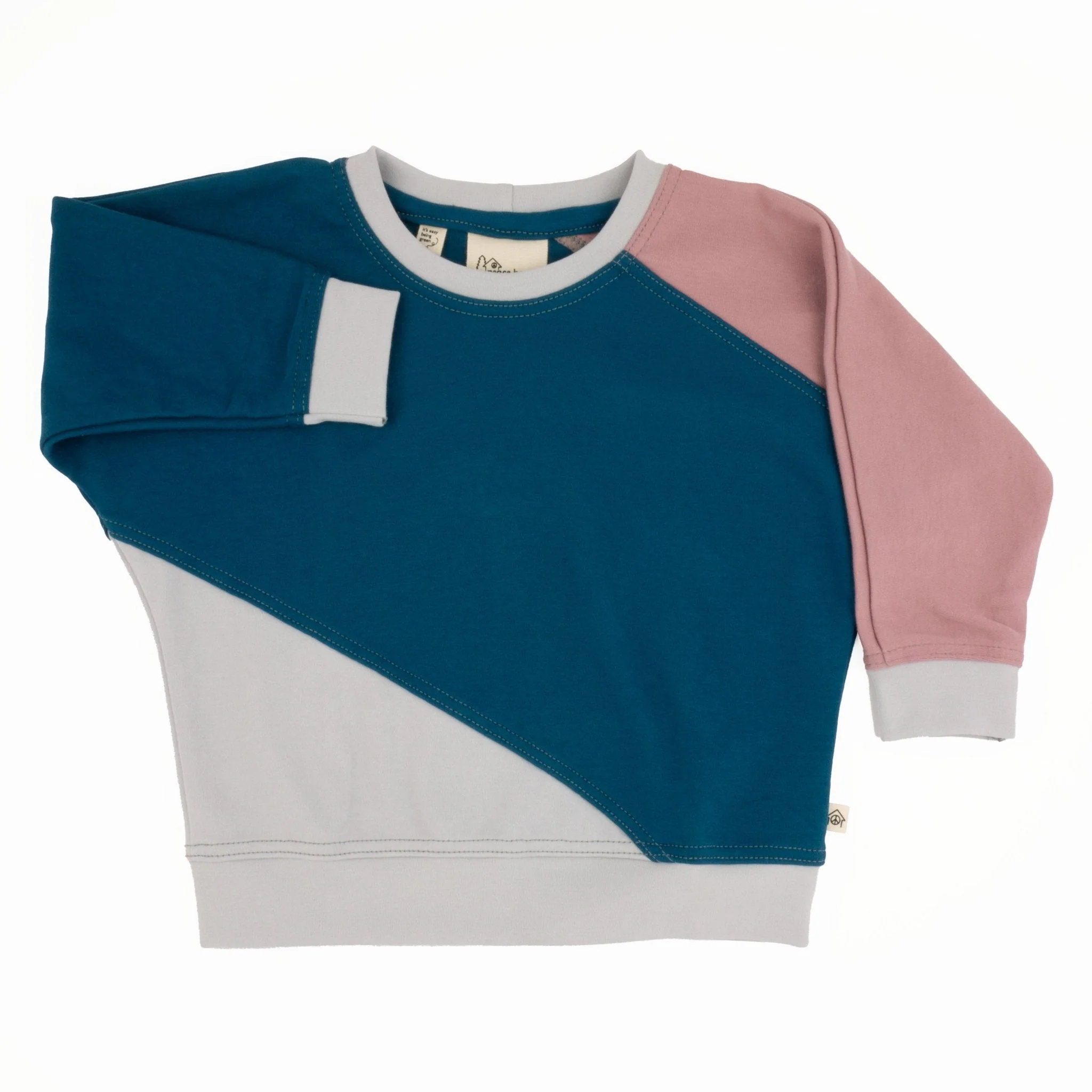 Baby Diagonal Colorblock Sweatshirt - Image 5