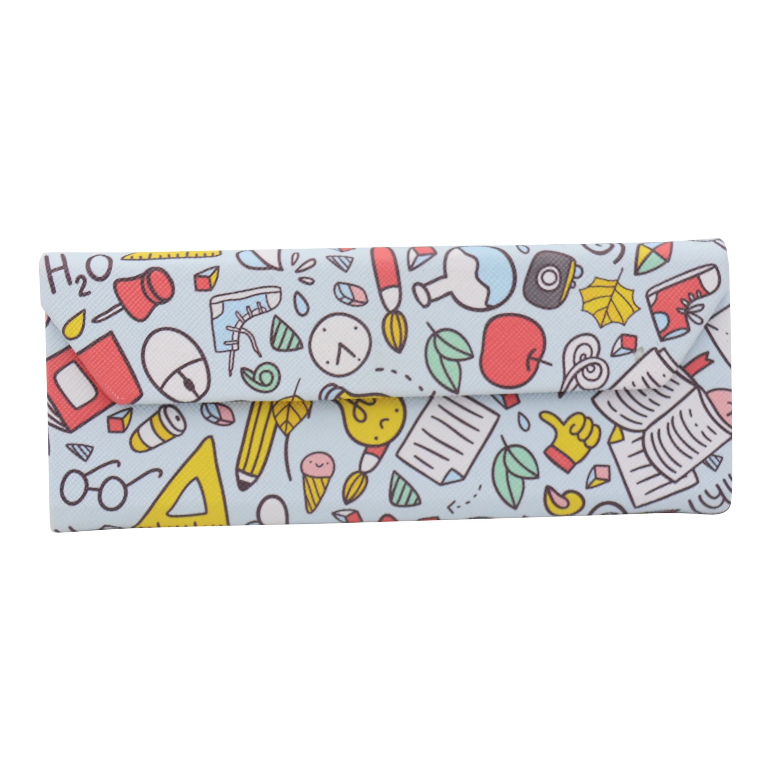 Back to School Print Glasses Case - Vegan Leather Magic Folding Hardcase - Image 4