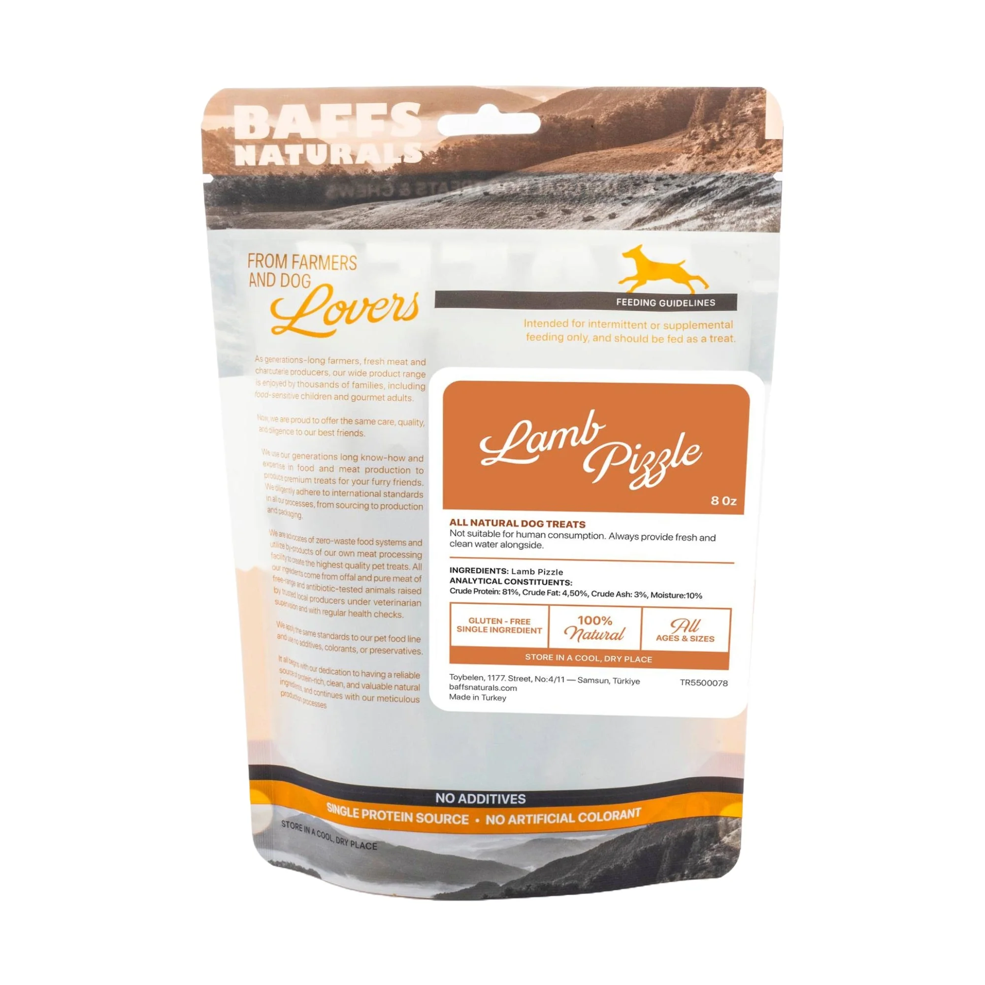 BAFFS NATURALS All-Natural Premium Lamb Pizzle Dog Chews – (8oz Bag) - Image 5