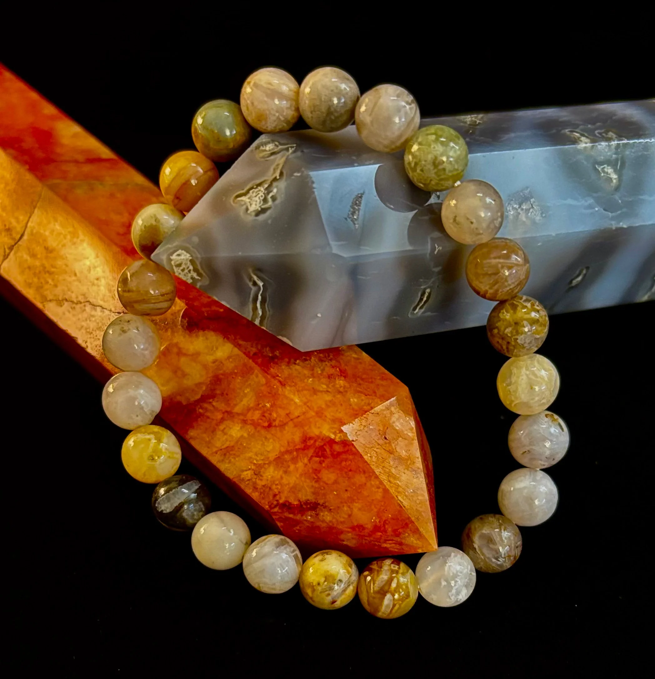 Bamboo Jasper Energy Bead Bracelet β Strength β’ Grounding β’ Stability (8mm, Large Wrists) - Image 5