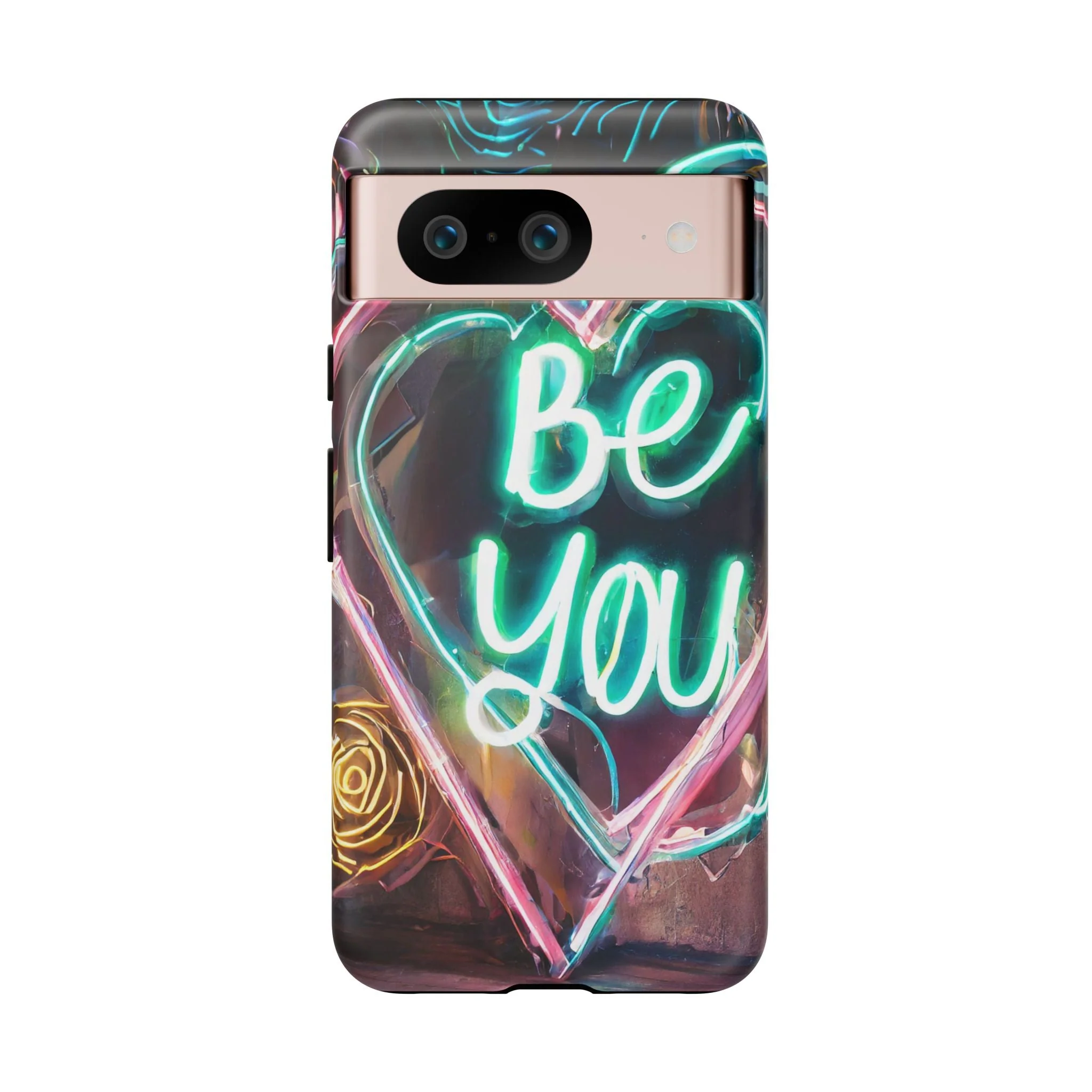Be You Colorful Neon Heart Tough Phone Case - Image 40