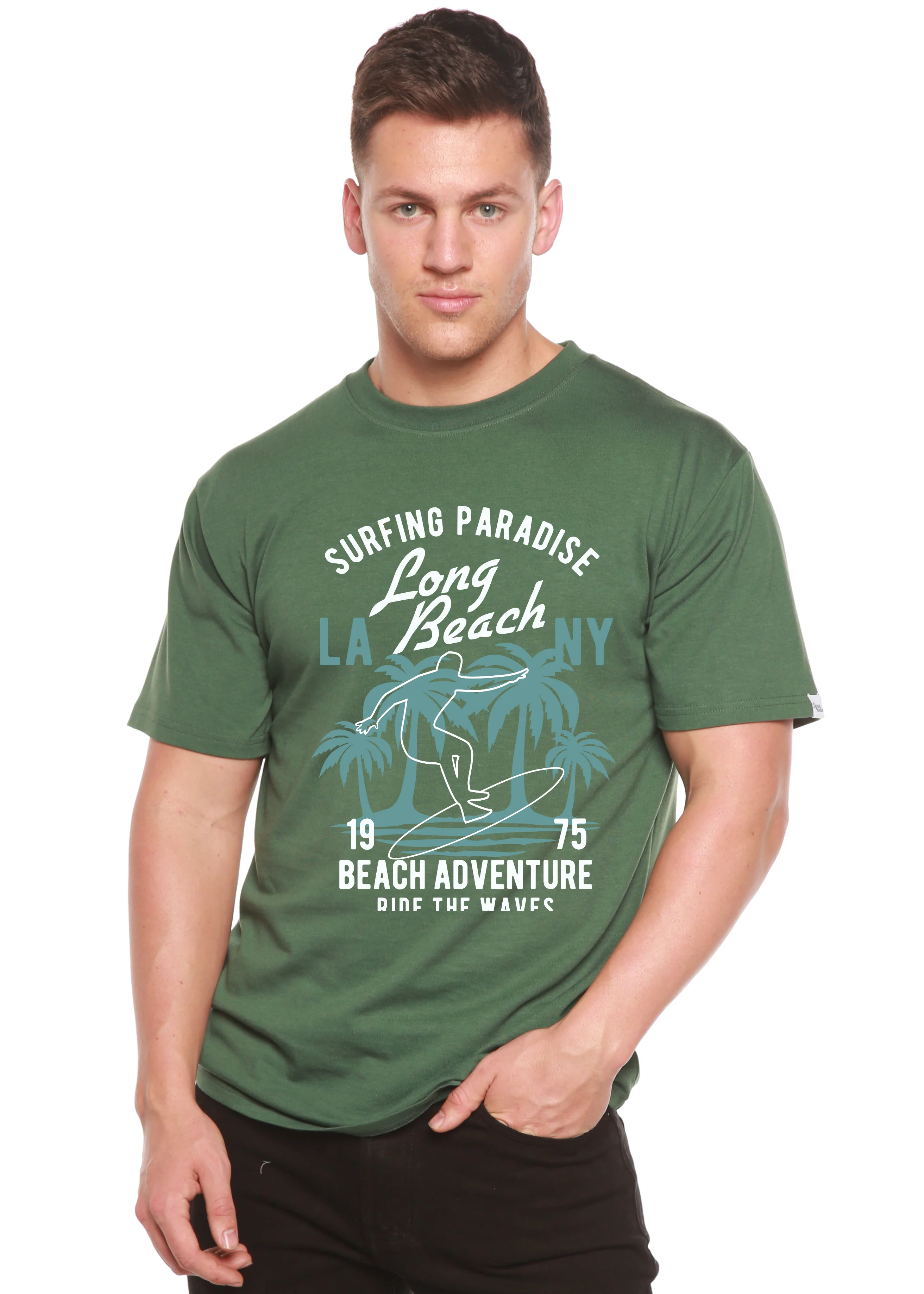 Beach Adventure Men's Bamboo Viscose/Organic Cotton Short Sleeve Graphic T-Shirt - Image 3