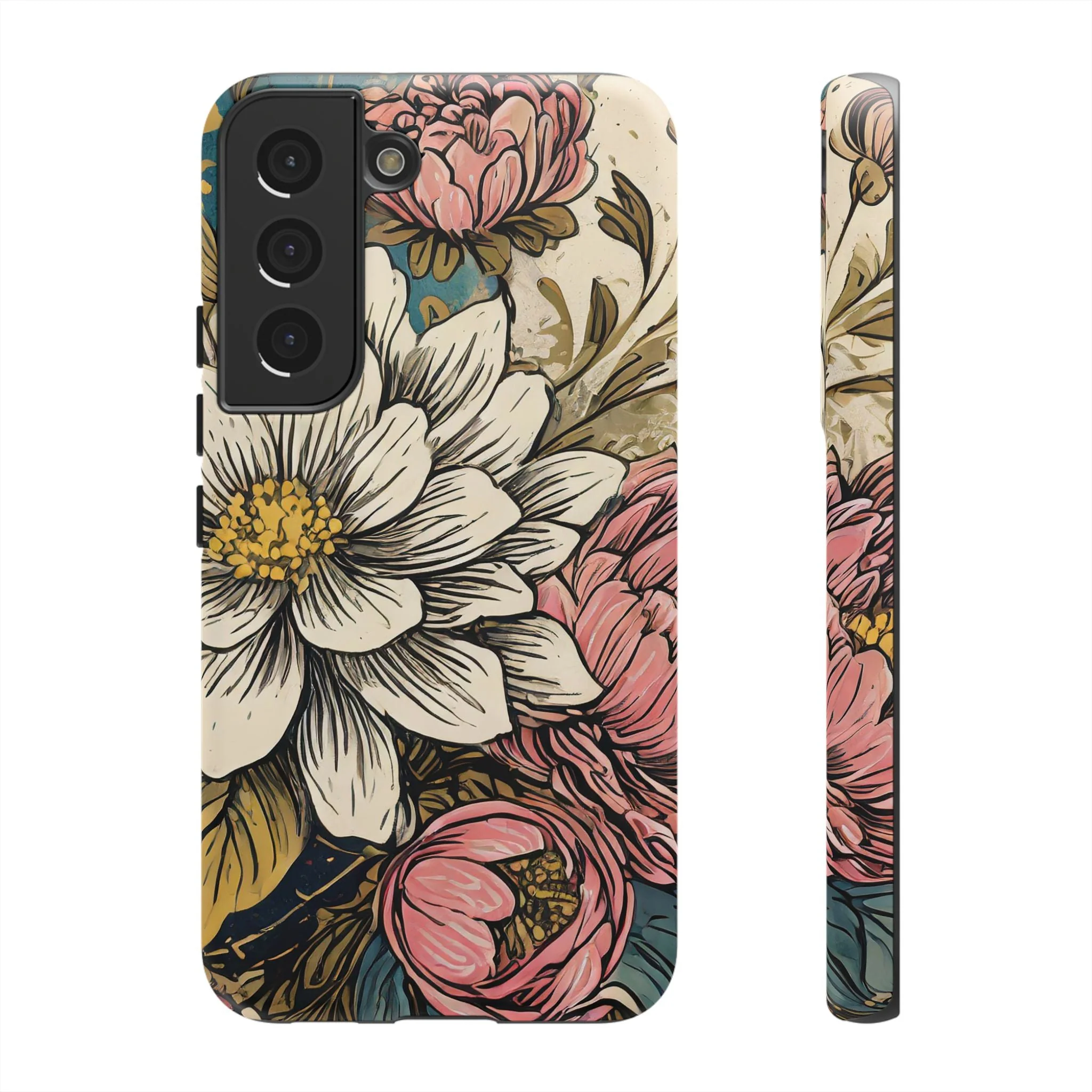 Beautiful White Floral Tough Case - Image 26