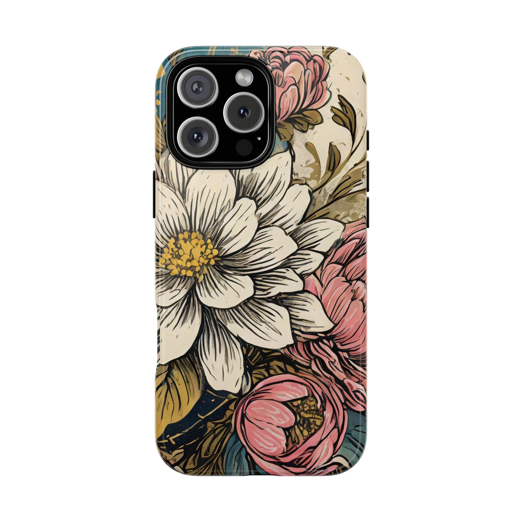 Beautiful White Floral Tough Case - Image 45