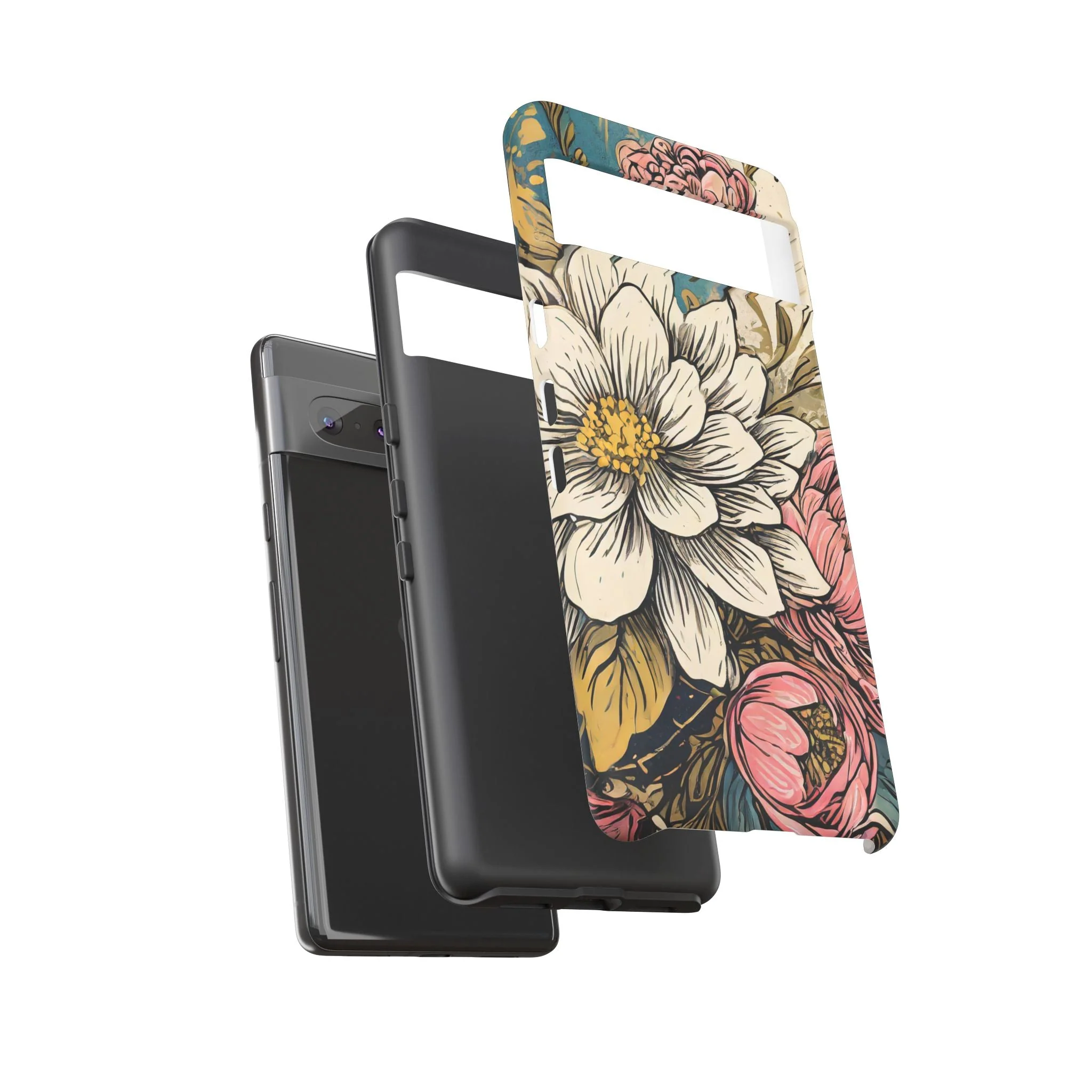 Beautiful White Floral Tough Case - Image 81