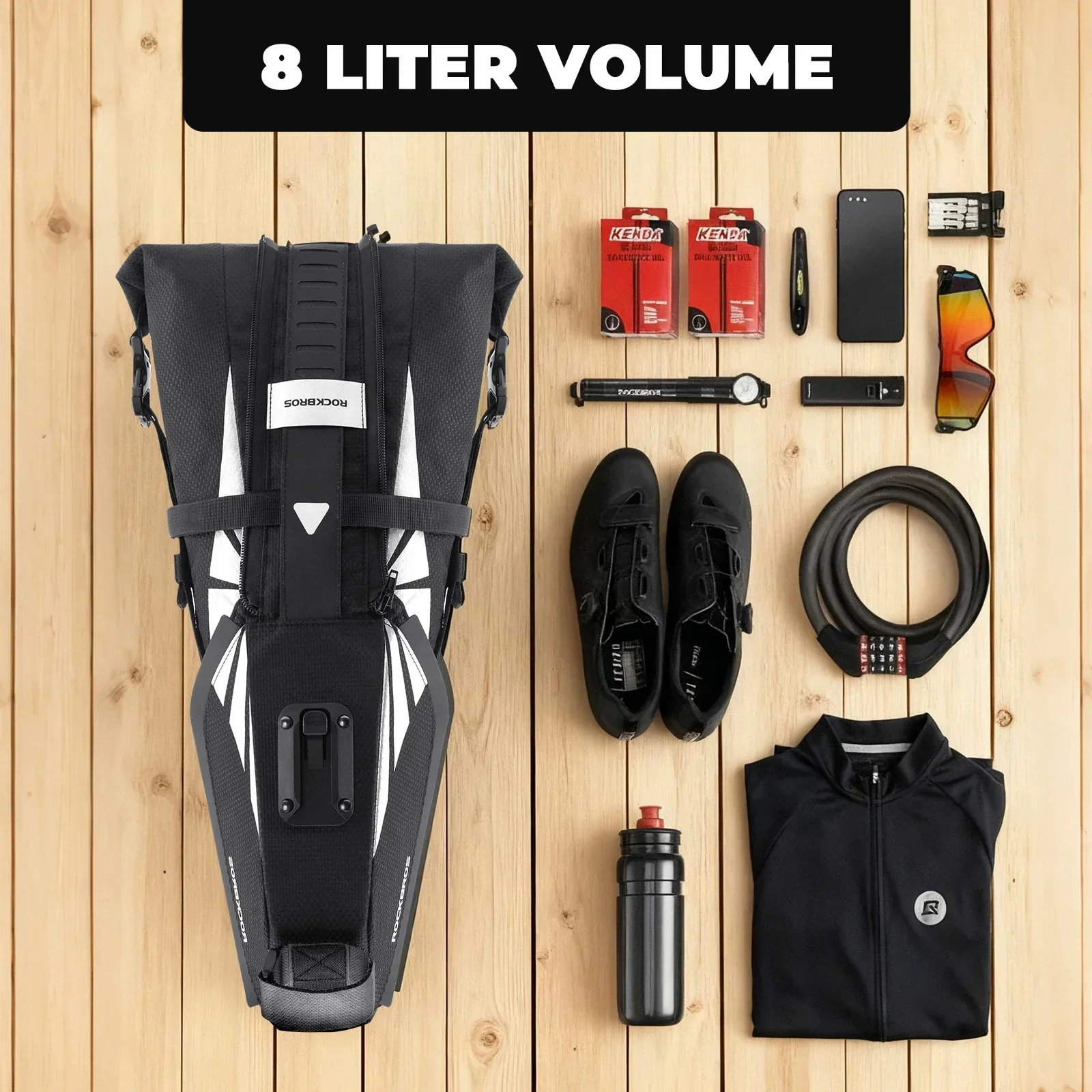 Bicycle Saddle Bag 100% Waterproof 8L - Image 6