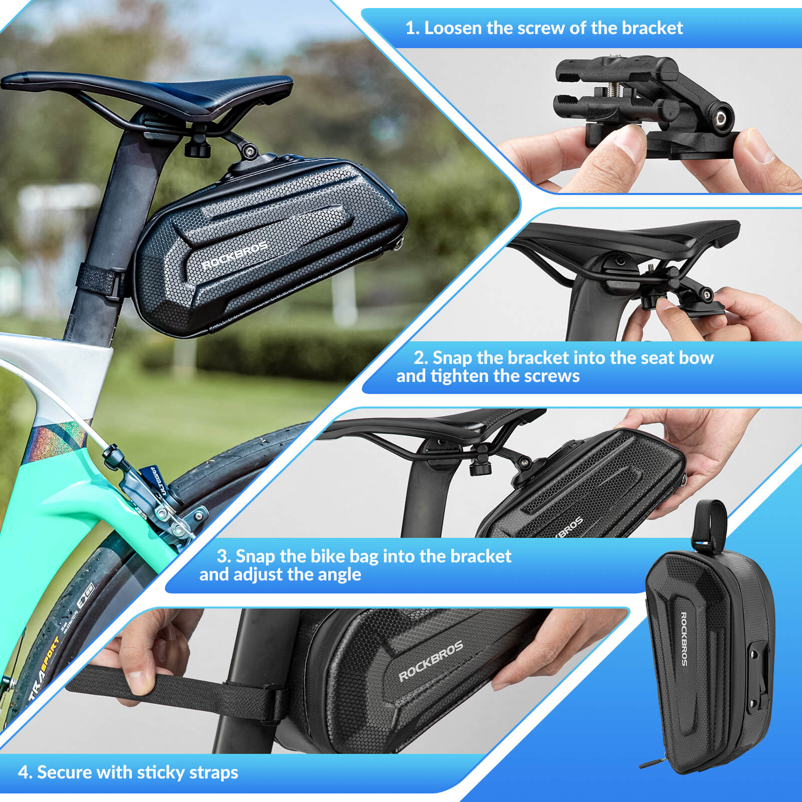Bike Saddle Bag Hard Shell 1.7L - Image 7