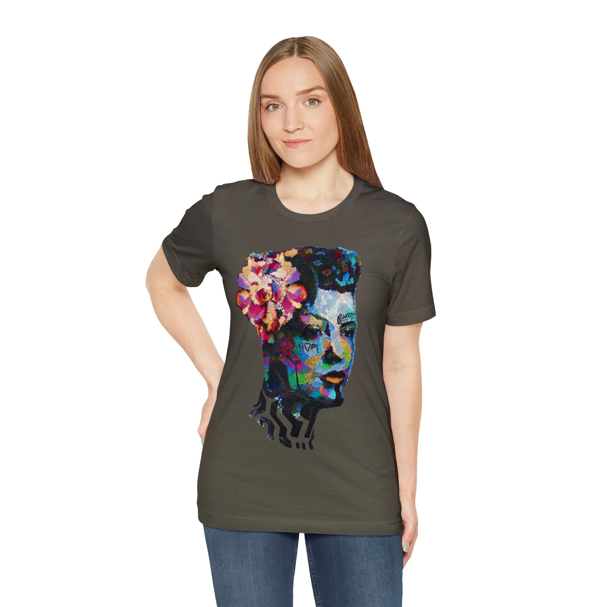 Billie Radical Unisex High End Cotton Short Sleeve Tee HUE+MAN Collective - Image 23