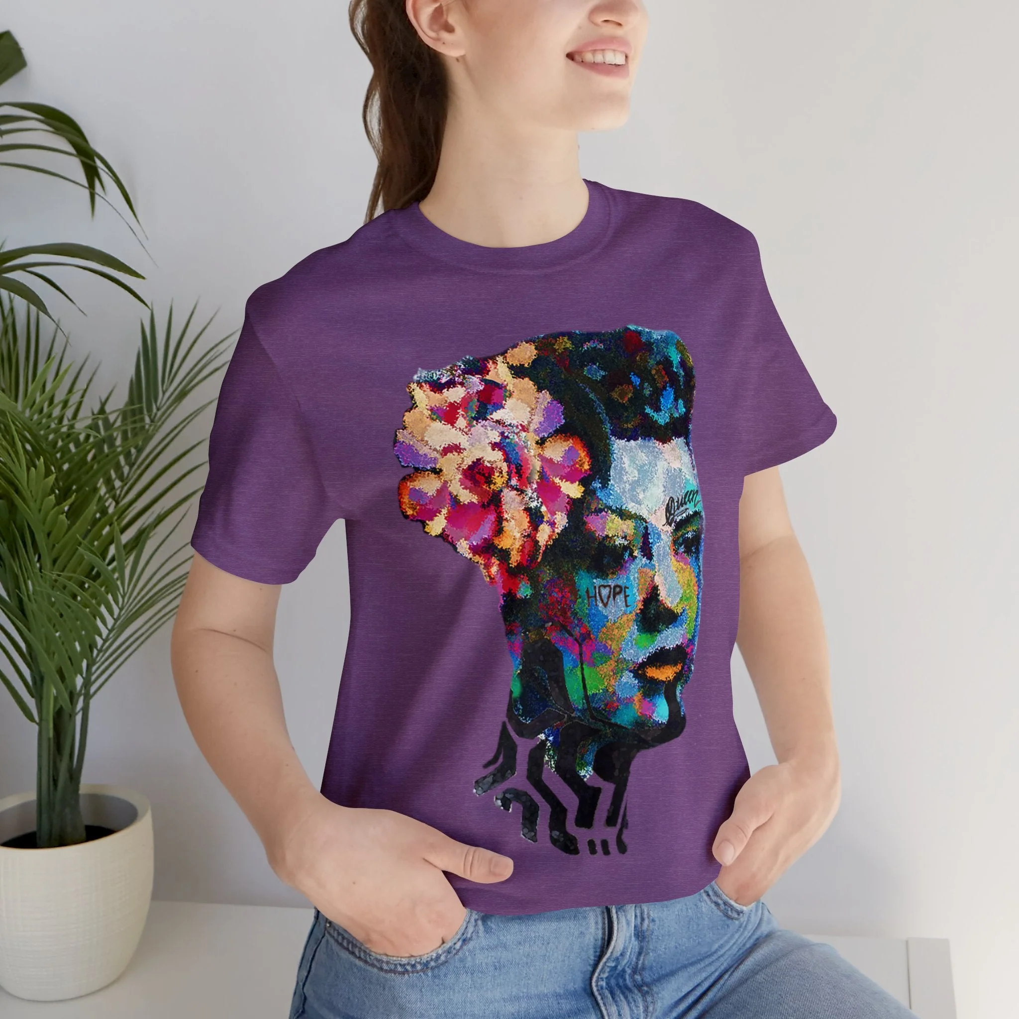 Billie Radical Unisex High End Cotton Short Sleeve Tee HUE+MAN Collective - Image 46