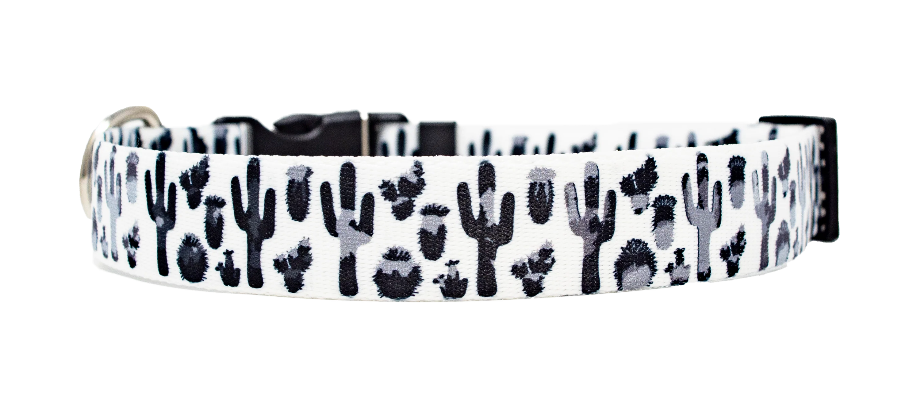 Black and White Cactus Dog Collar