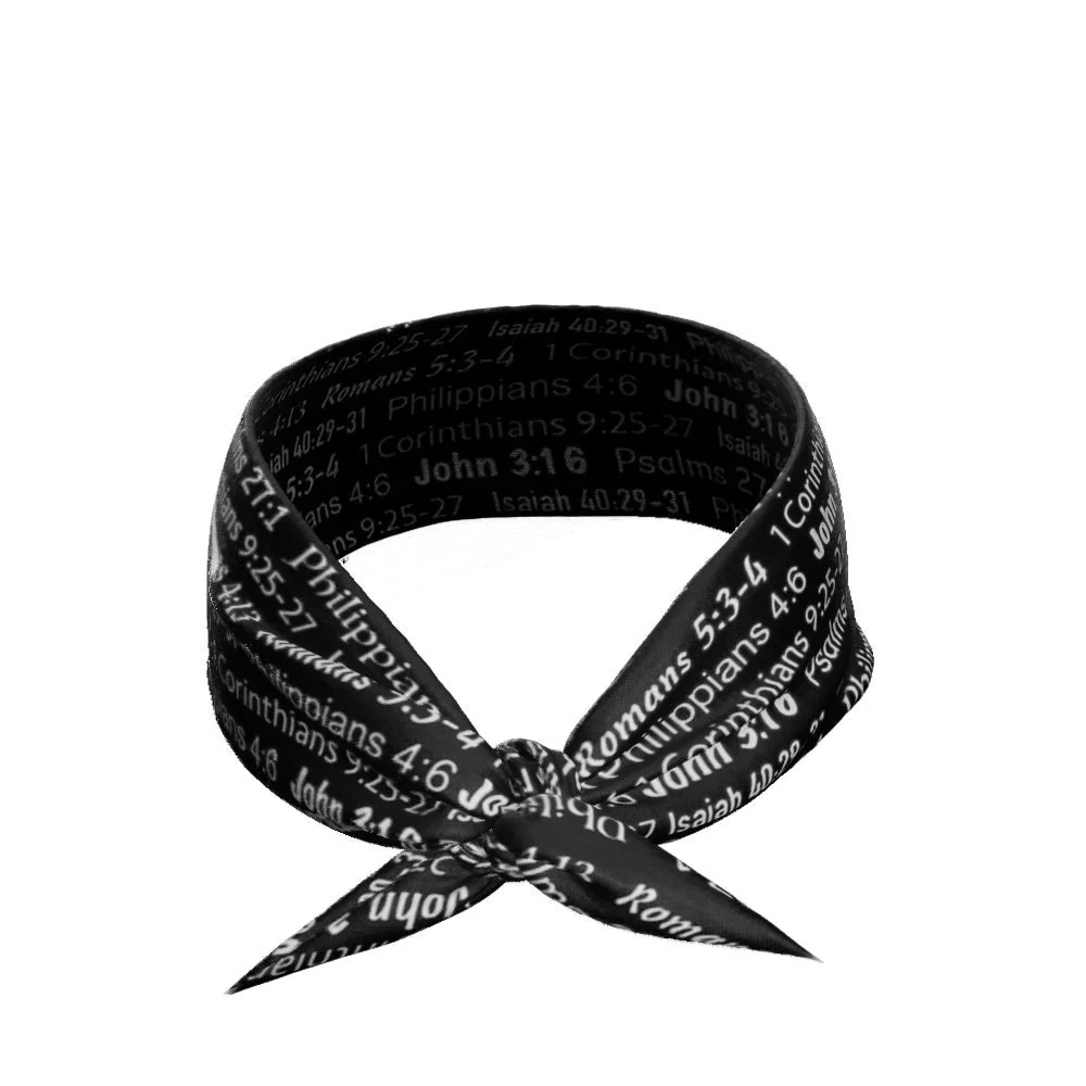 Black Bible Verse Tie Headband - Image 3