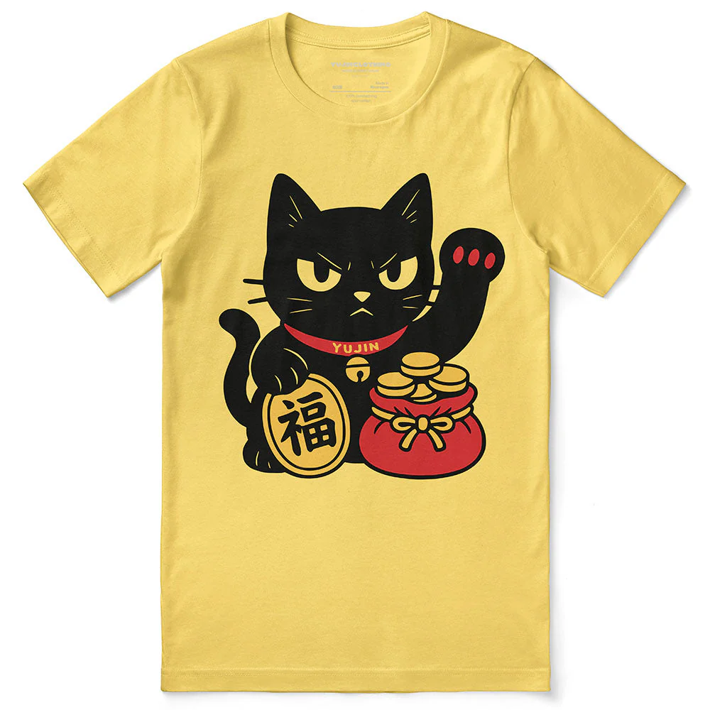 Black Cat Lucky T-Shirt - Image 5