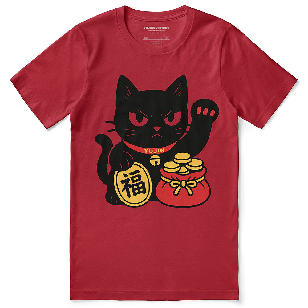 Black Cat Lucky T-Shirt - Image 7