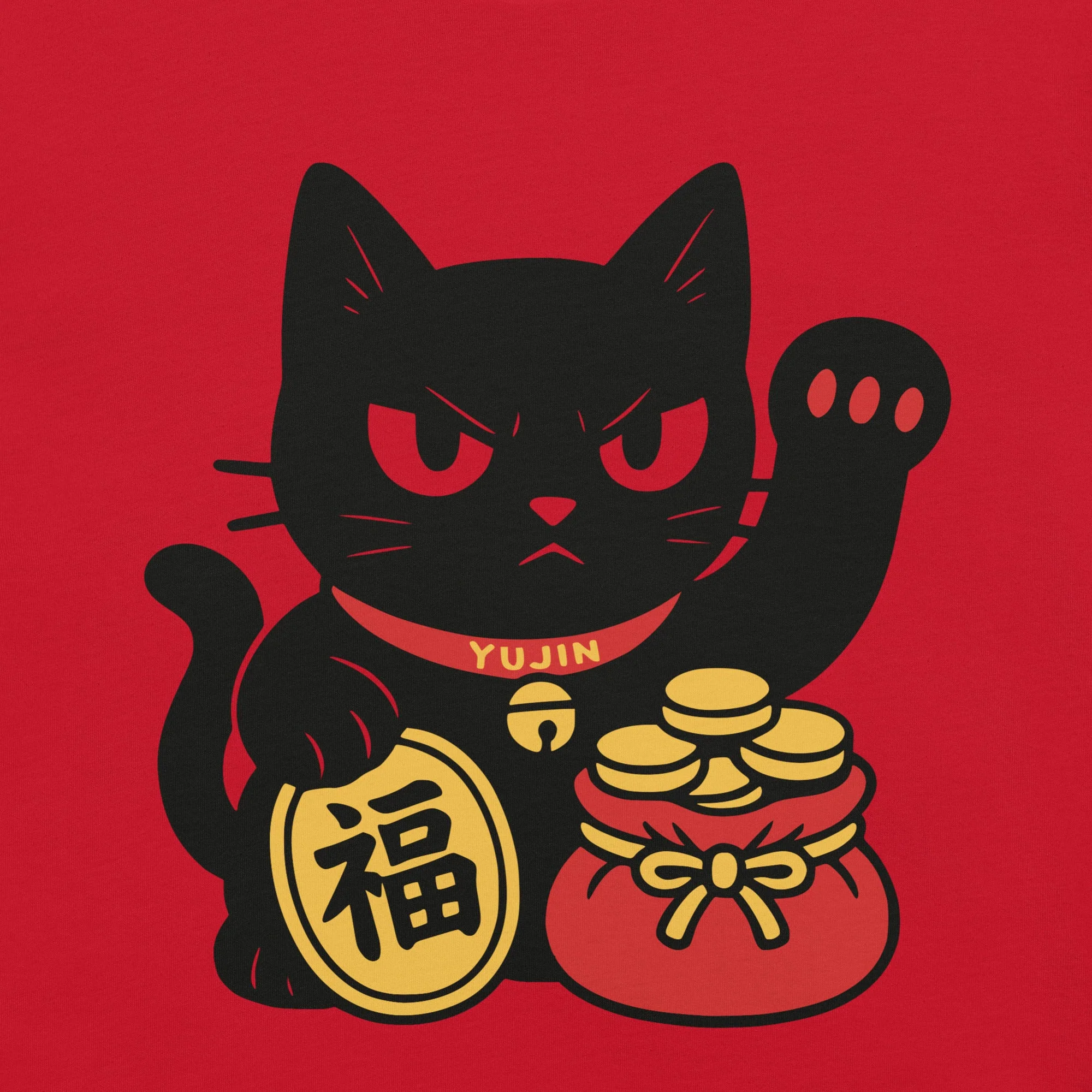 Black Cat Lucky T-Shirt - Image 8