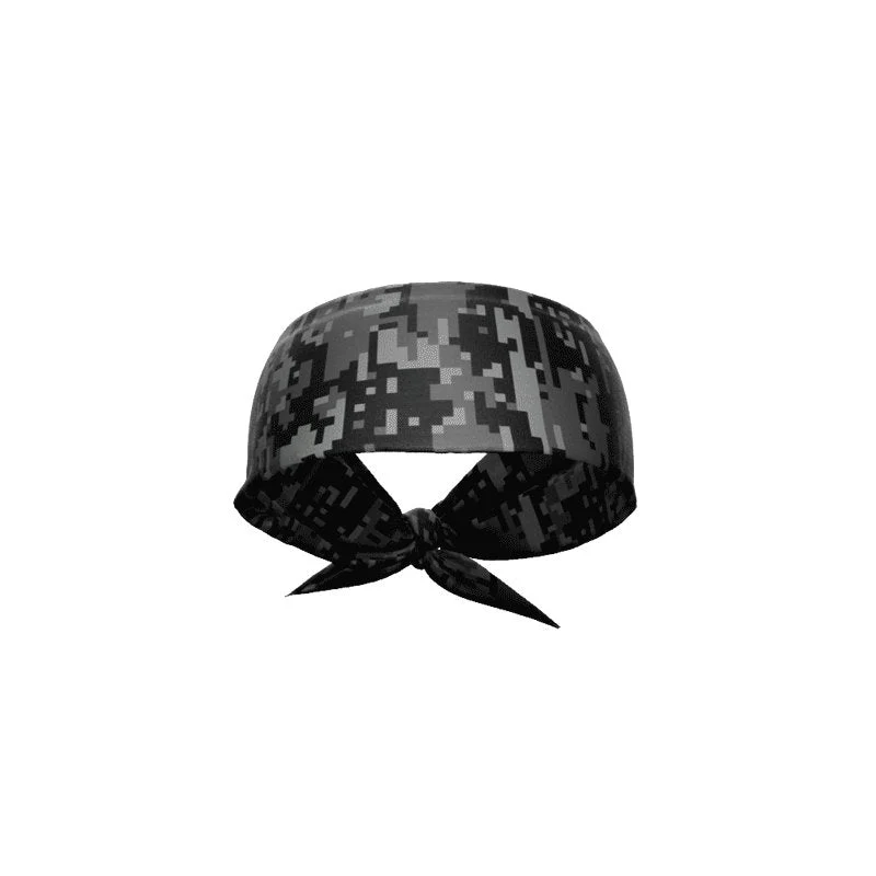Black Digi Camo Tie Headband - Image 5