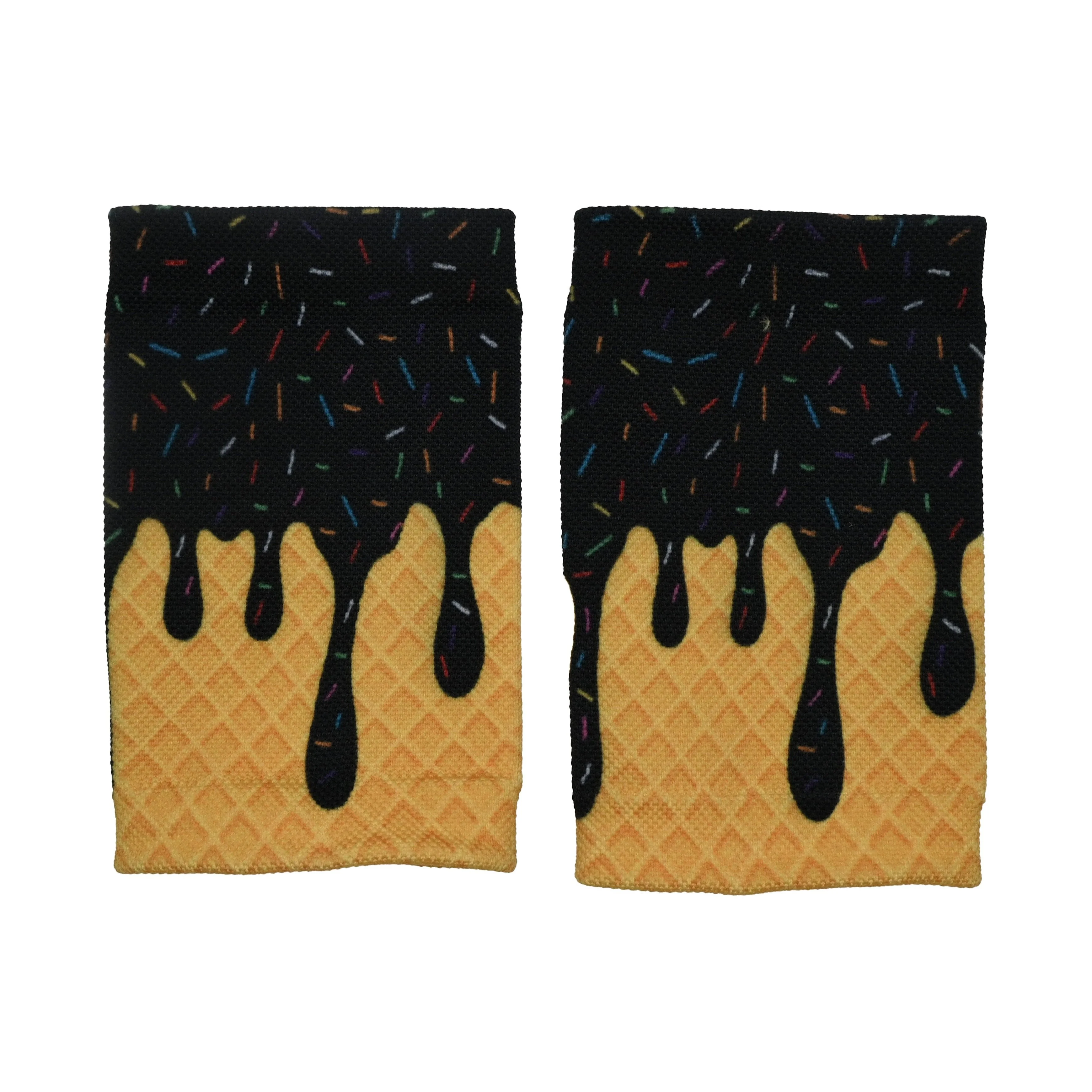 Black Ice Cream Wrist Support Sleeves - Image 2