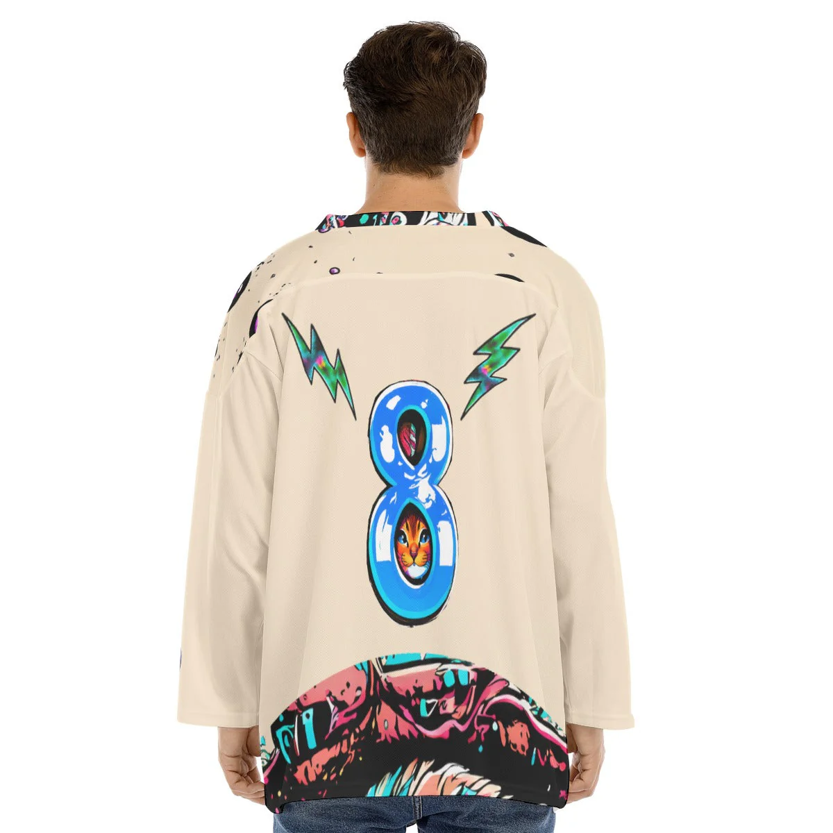 Blicken Kitten Men's V-neck Jersey - Image 7