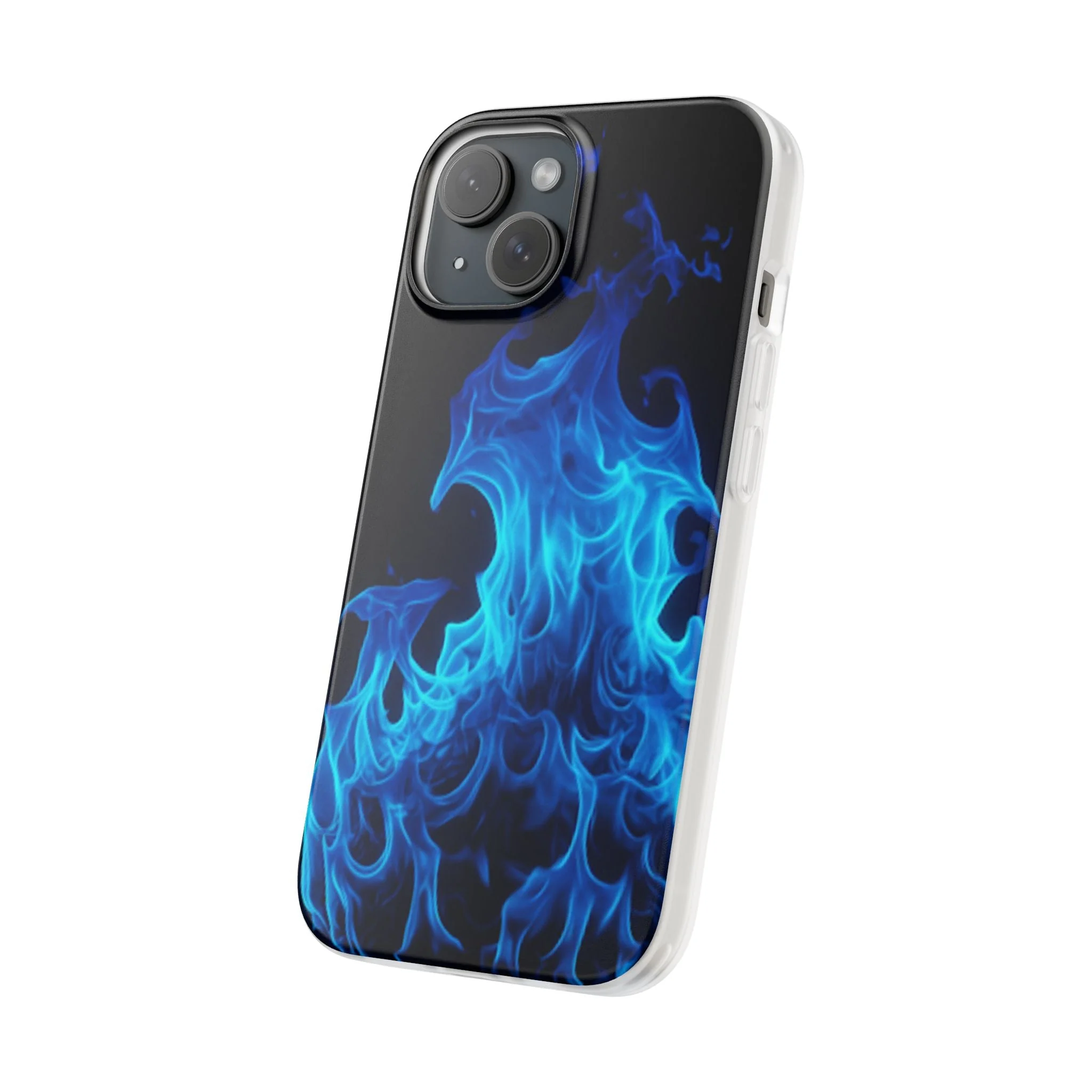 Blue Flame Flexi Phone Case - Image 100