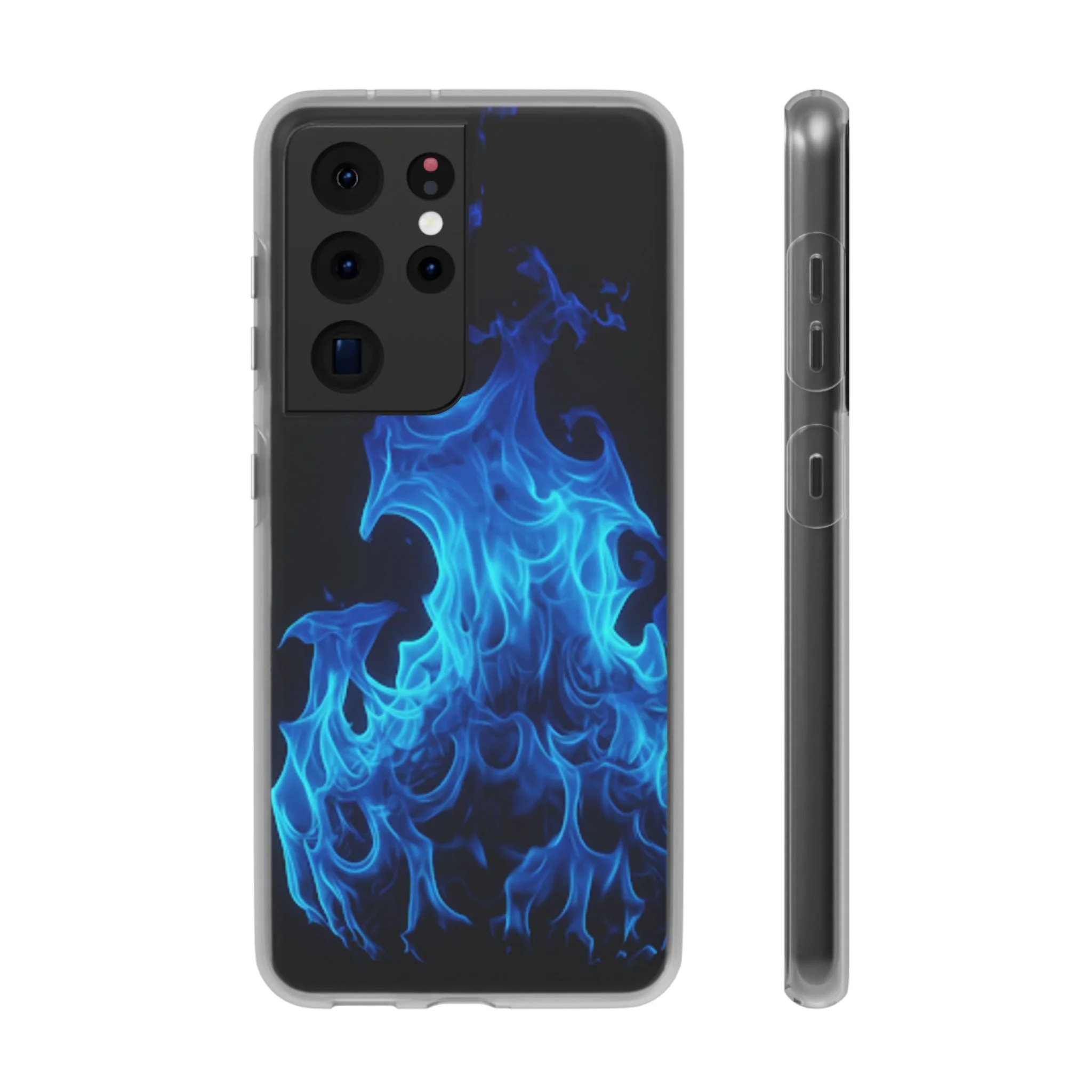 Blue Flame Flexi Phone Case - Image 17