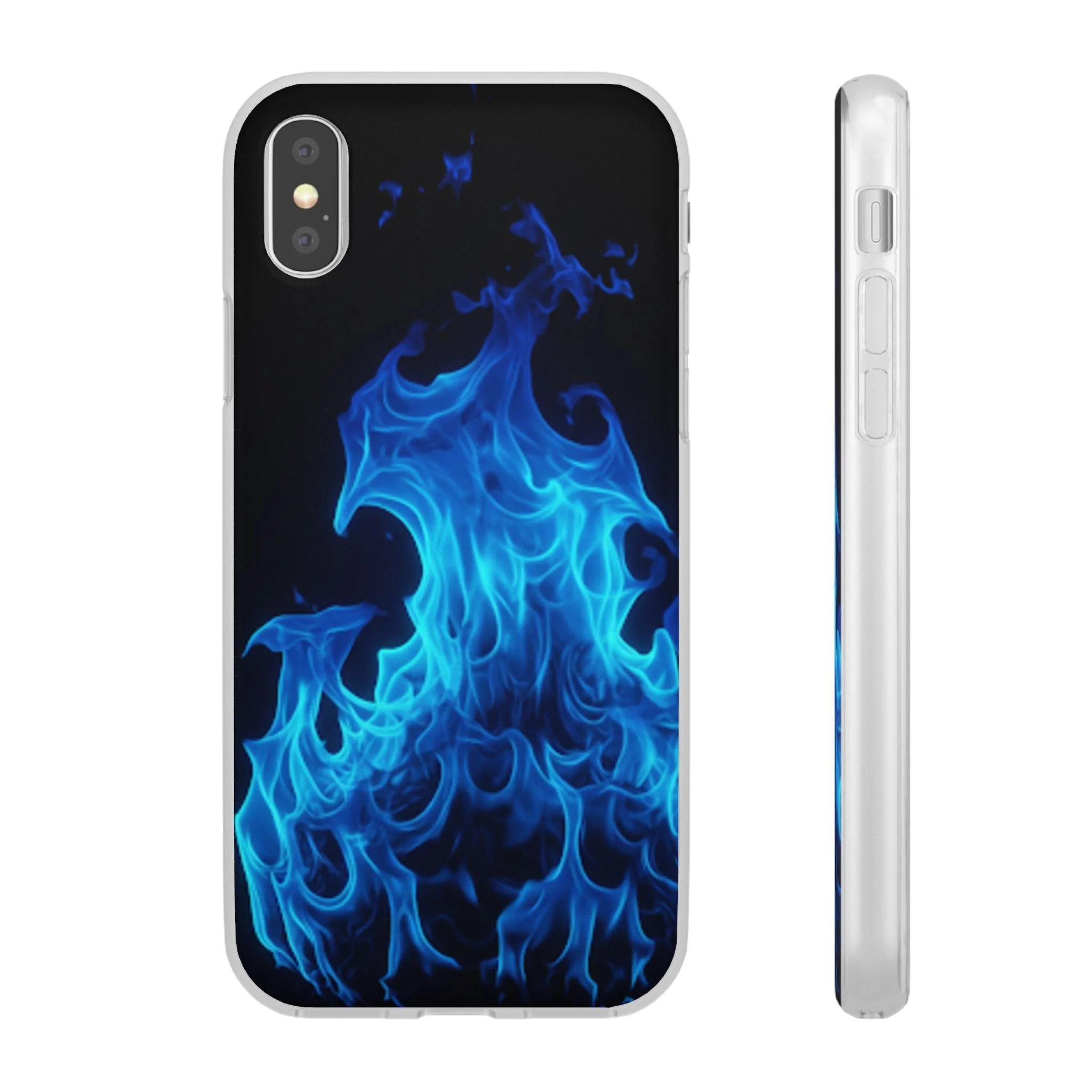 Blue Flame Flexi Phone Case - Image 2
