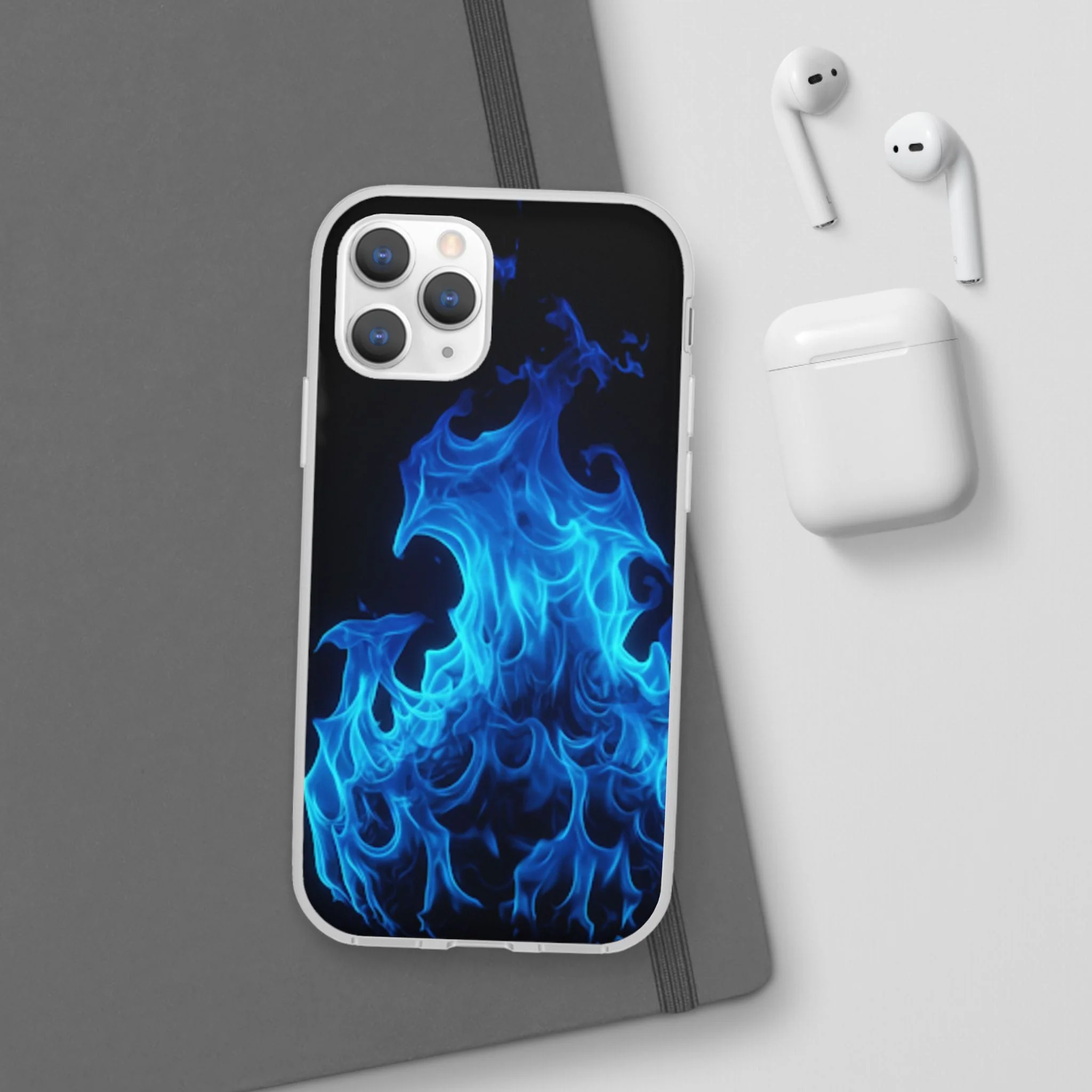 Blue Flame Flexi Phone Case - Image 52