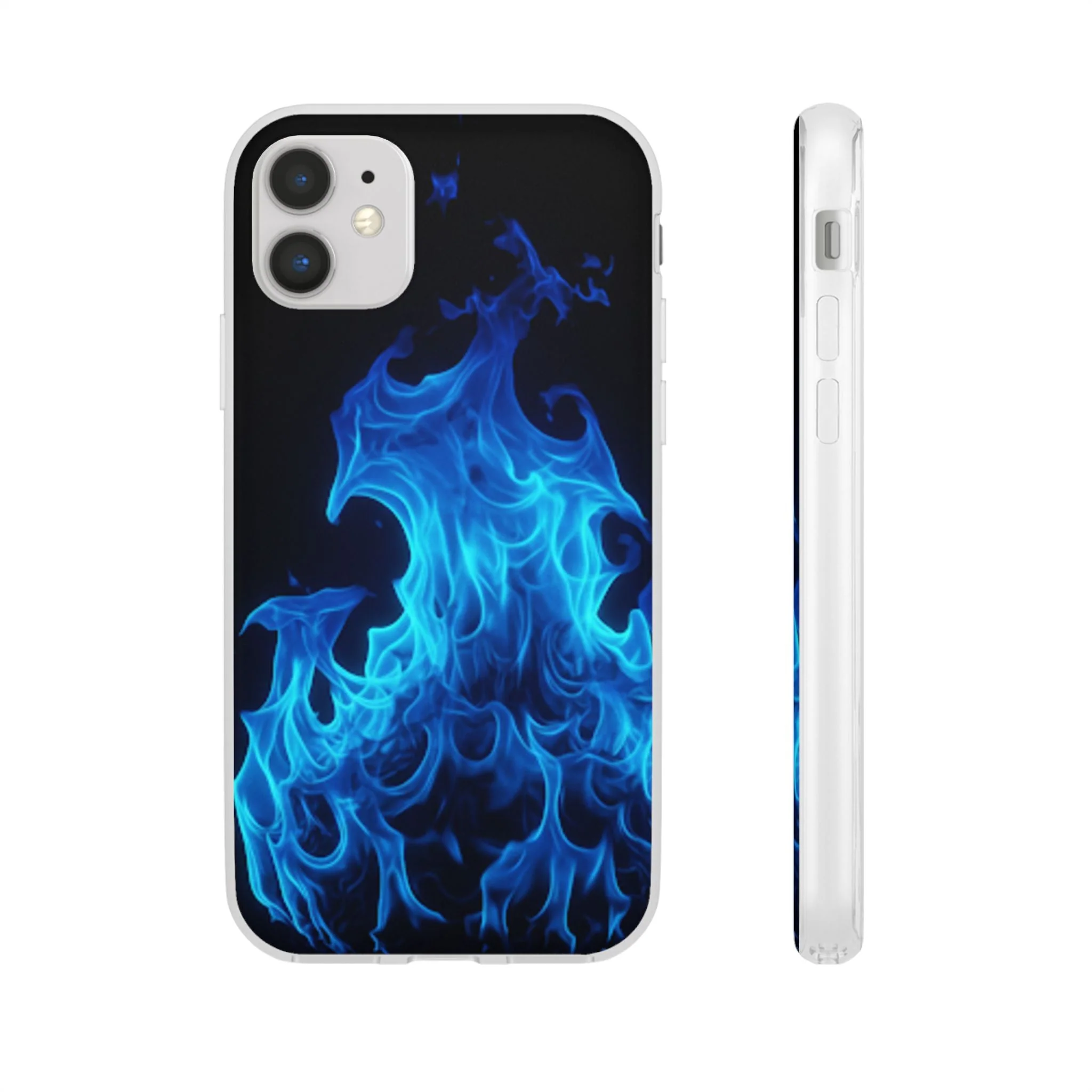 Blue Flame Flexi Phone Case - Image 6