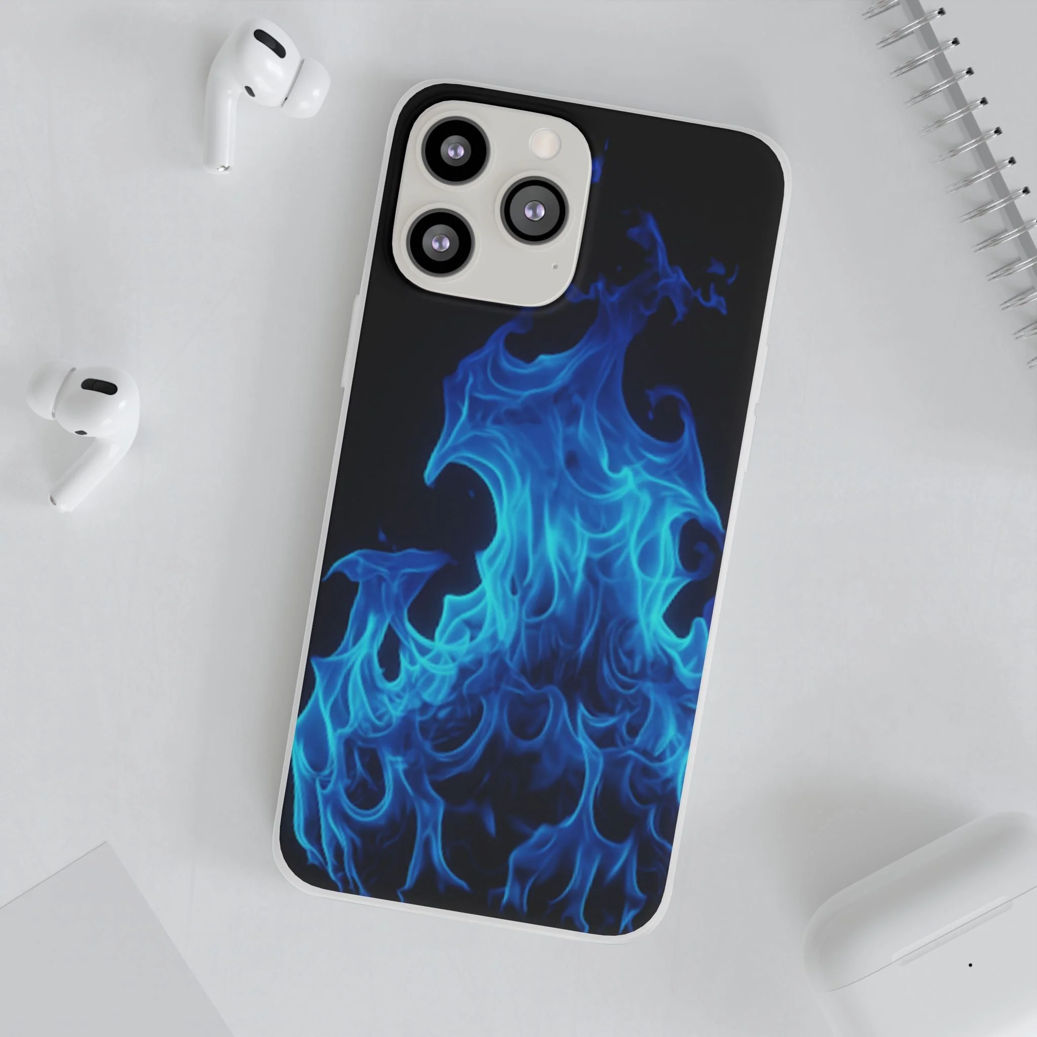 Blue Flame Flexi Phone Case - Image 66