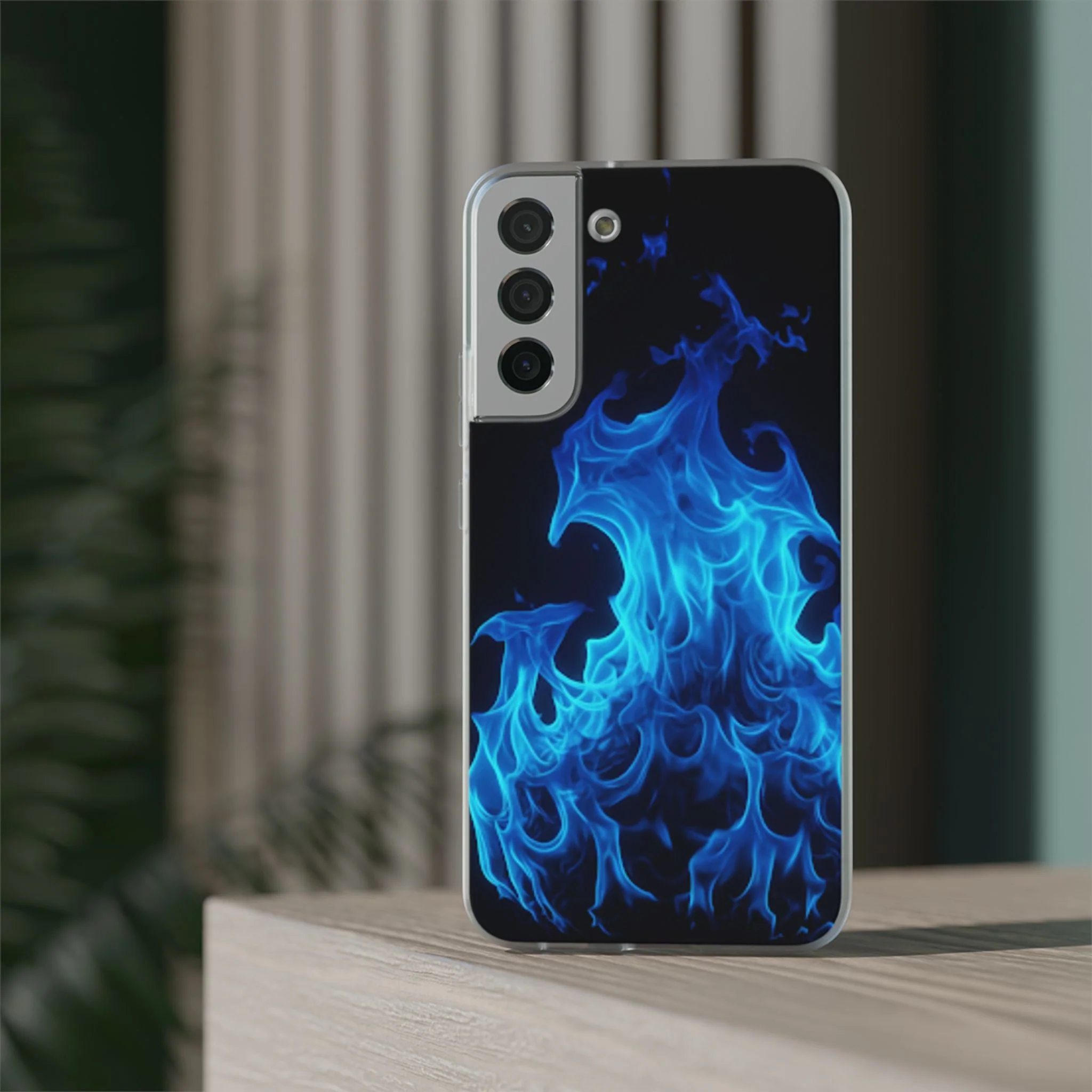 Blue Flame Flexi Phone Case - Image 76