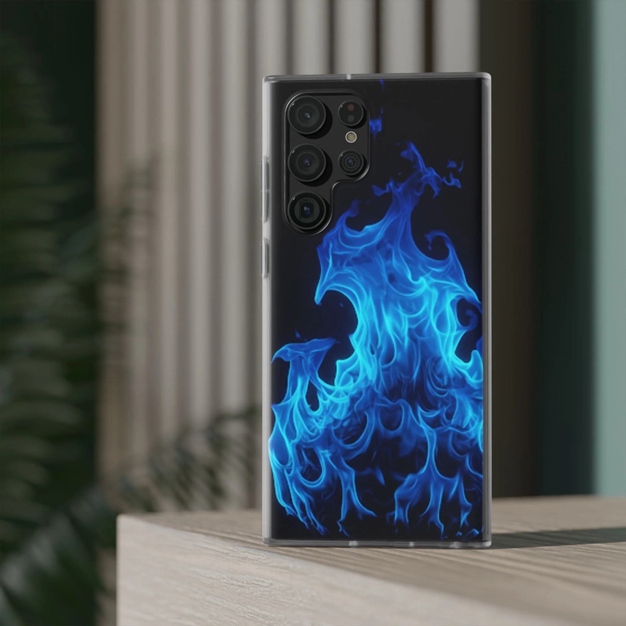 Blue Flame Flexi Phone Case - Image 78