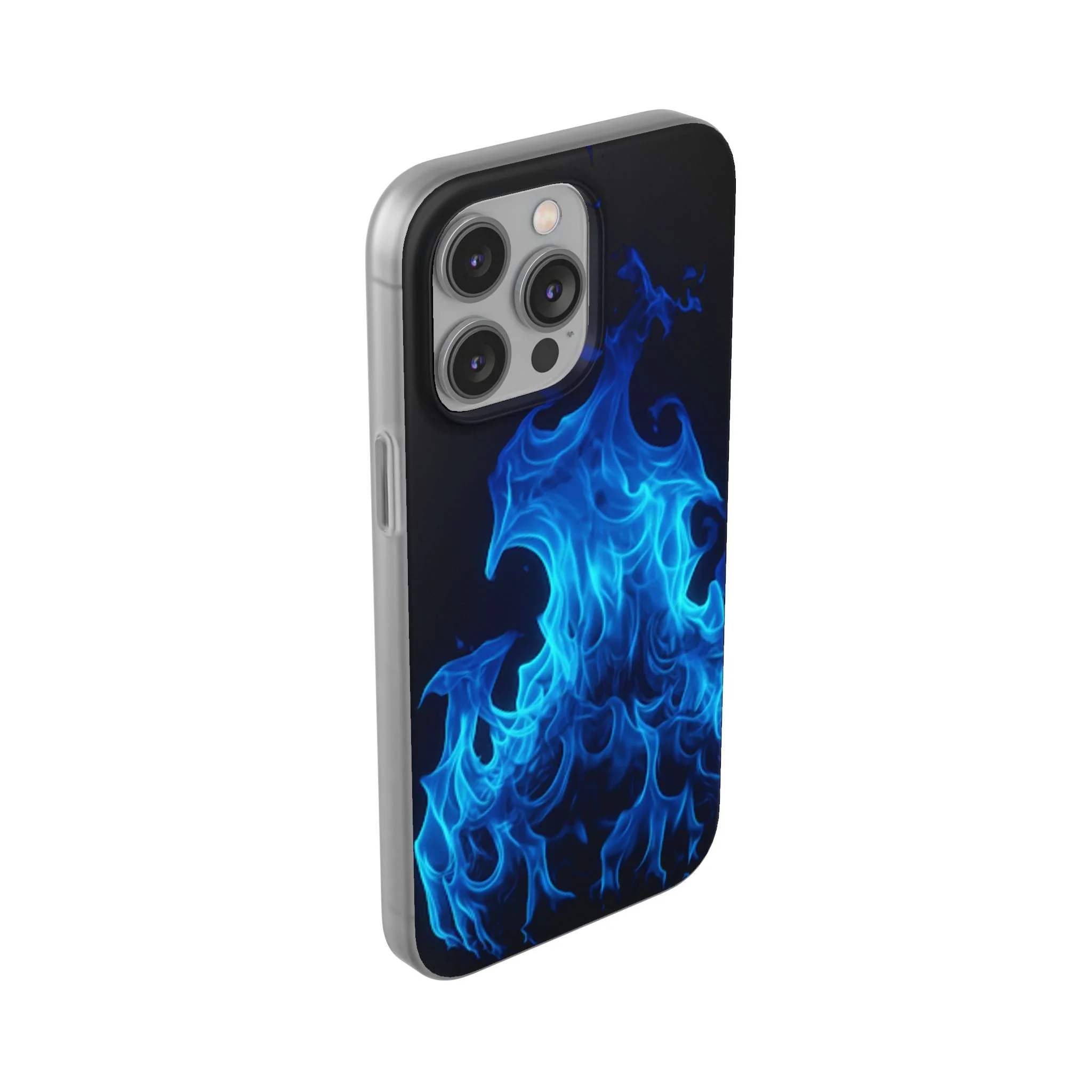 Blue Flame Flexi Phone Case - Image 89
