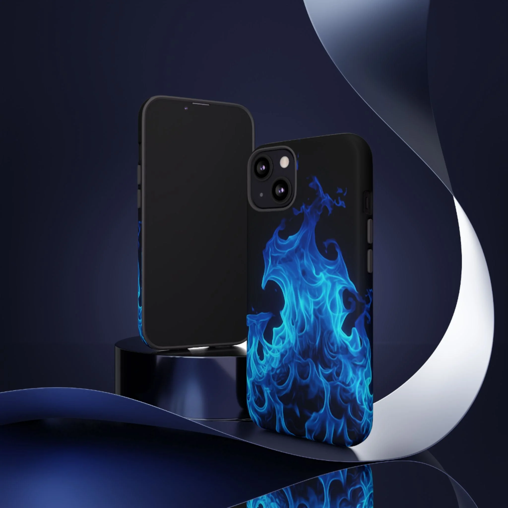 Blue Flames Tough  Phone Case - Image 54