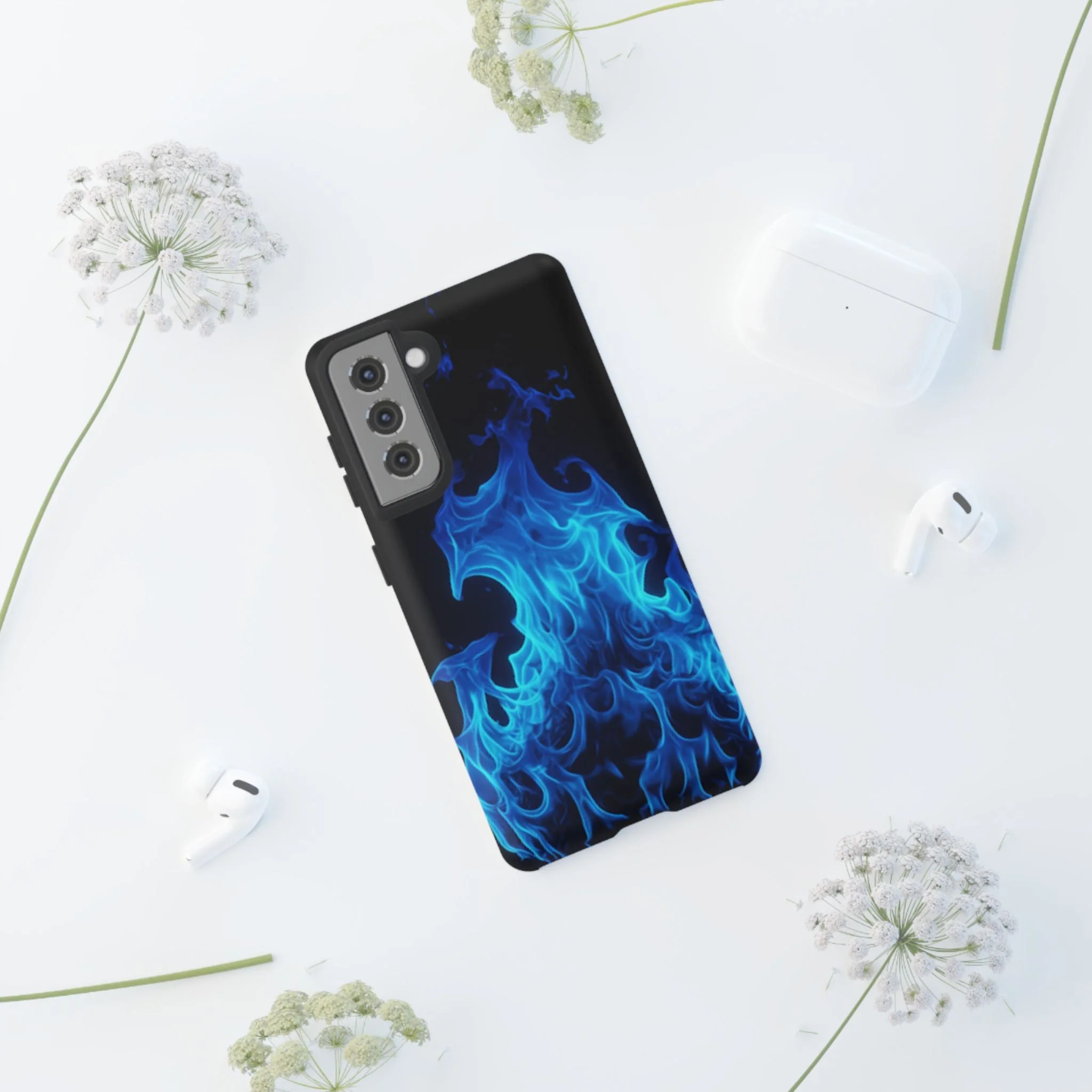 Blue Flames Tough  Phone Case - Image 56