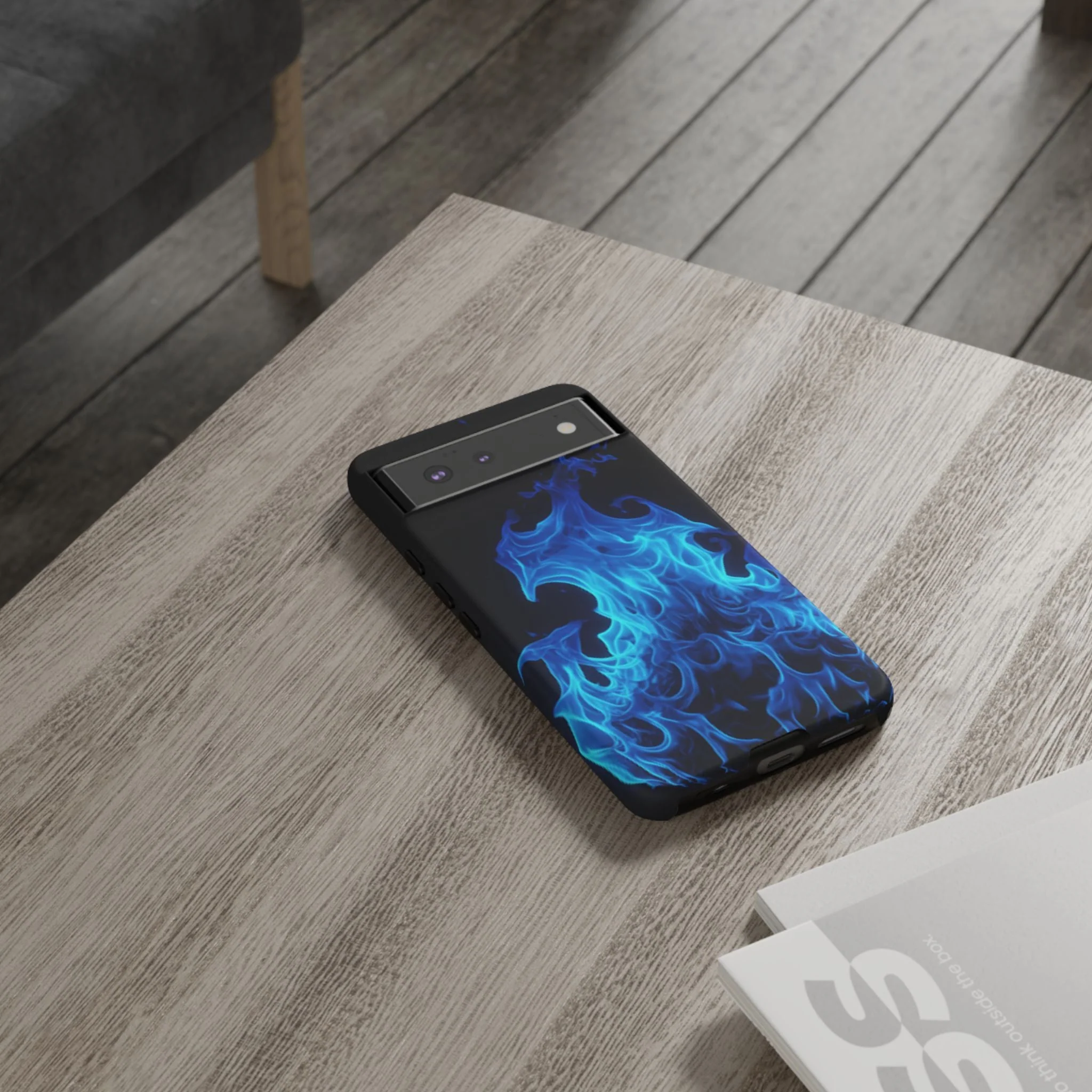Blue Flames Tough  Phone Case - Image 60