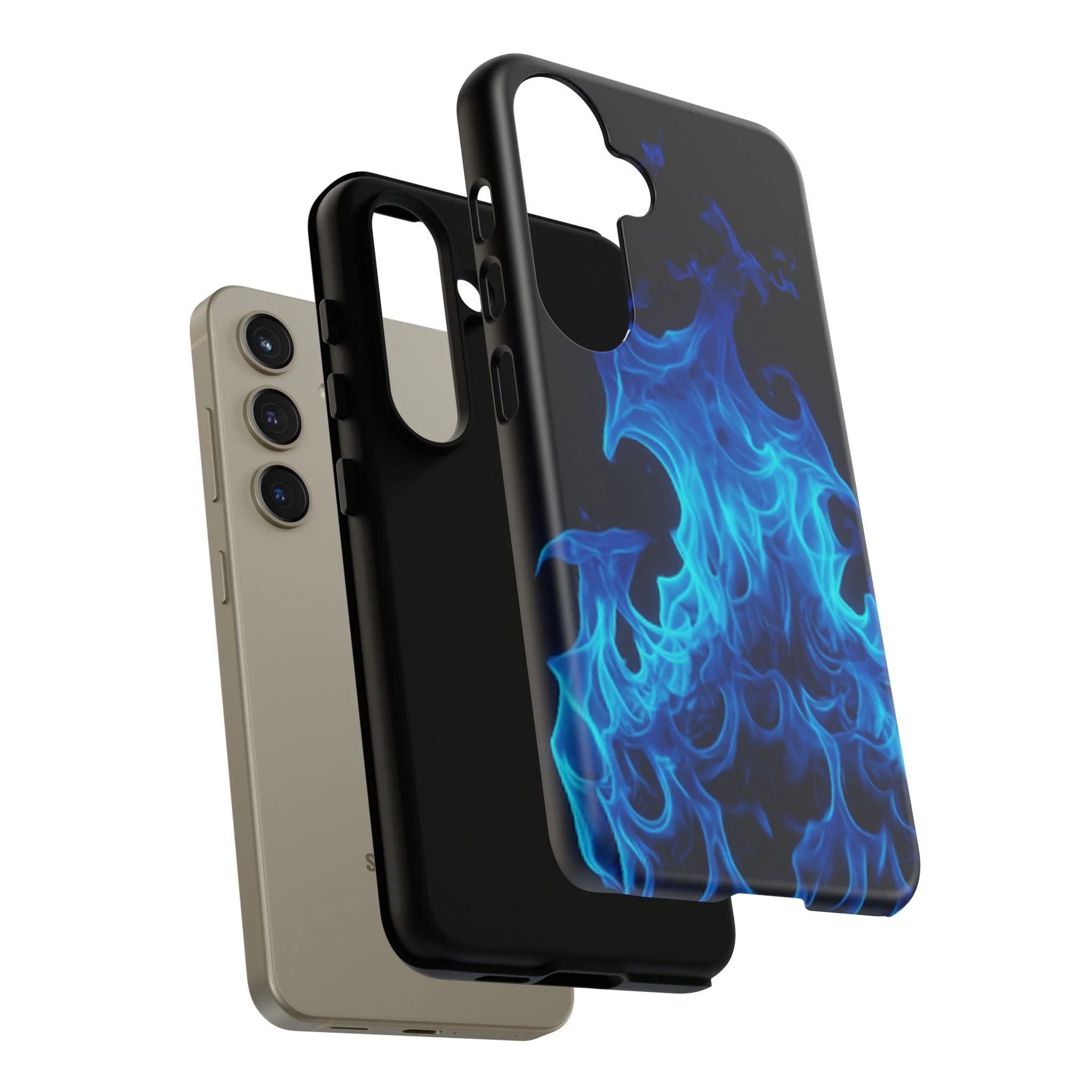 Blue Flames Tough  Phone Case - Image 90